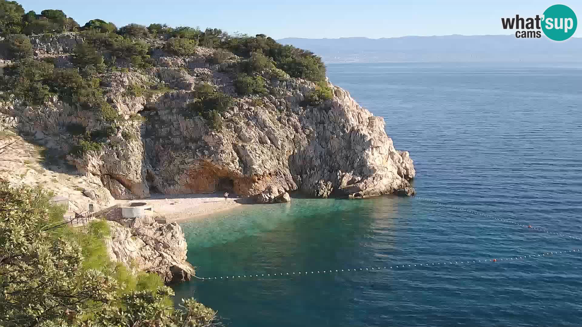 Webcam plage Brseč à Mošćenička Draga, Croatie