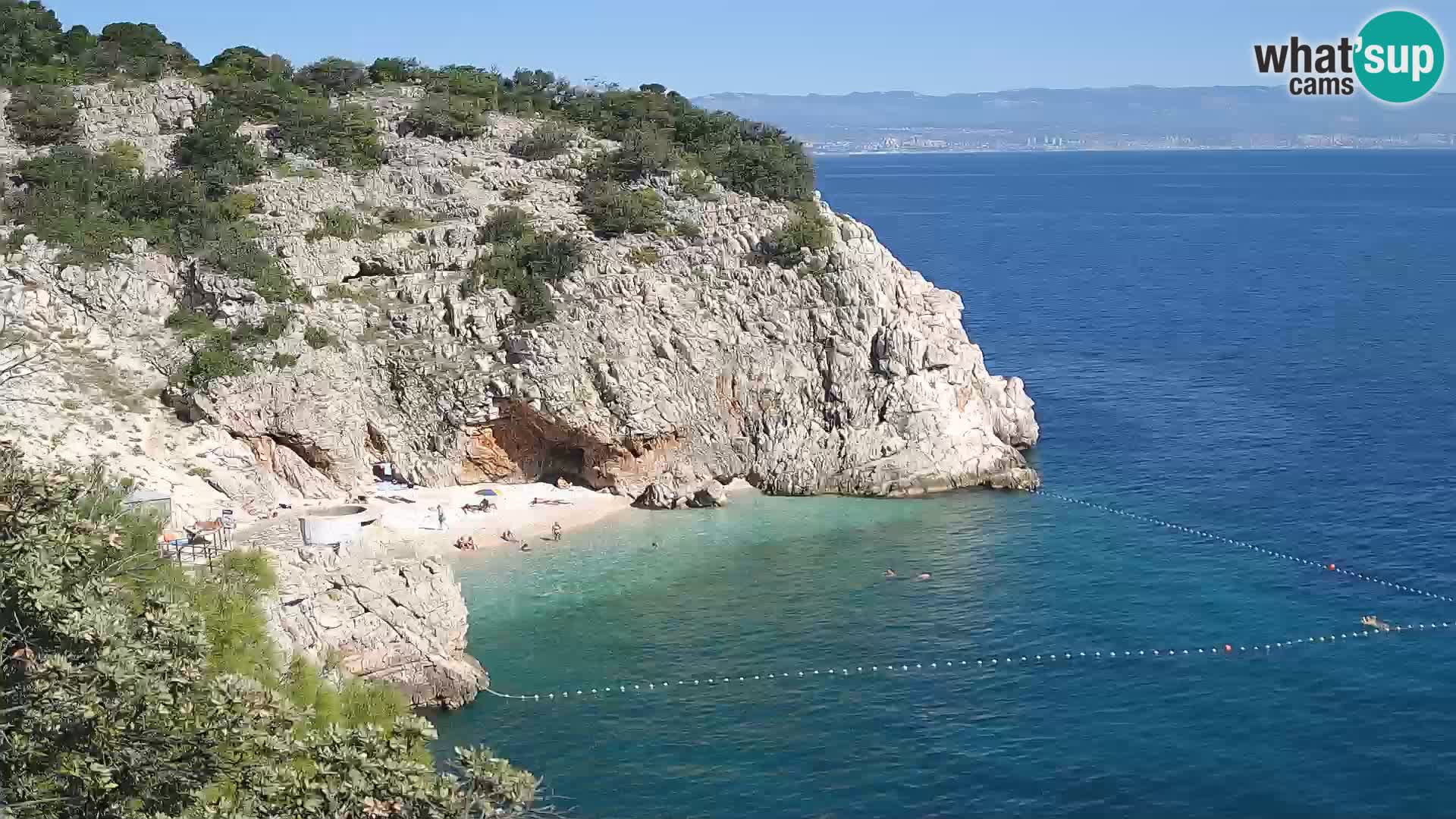 Cámara web de la playa de Brseč en Mošćenička Draga, Croacia