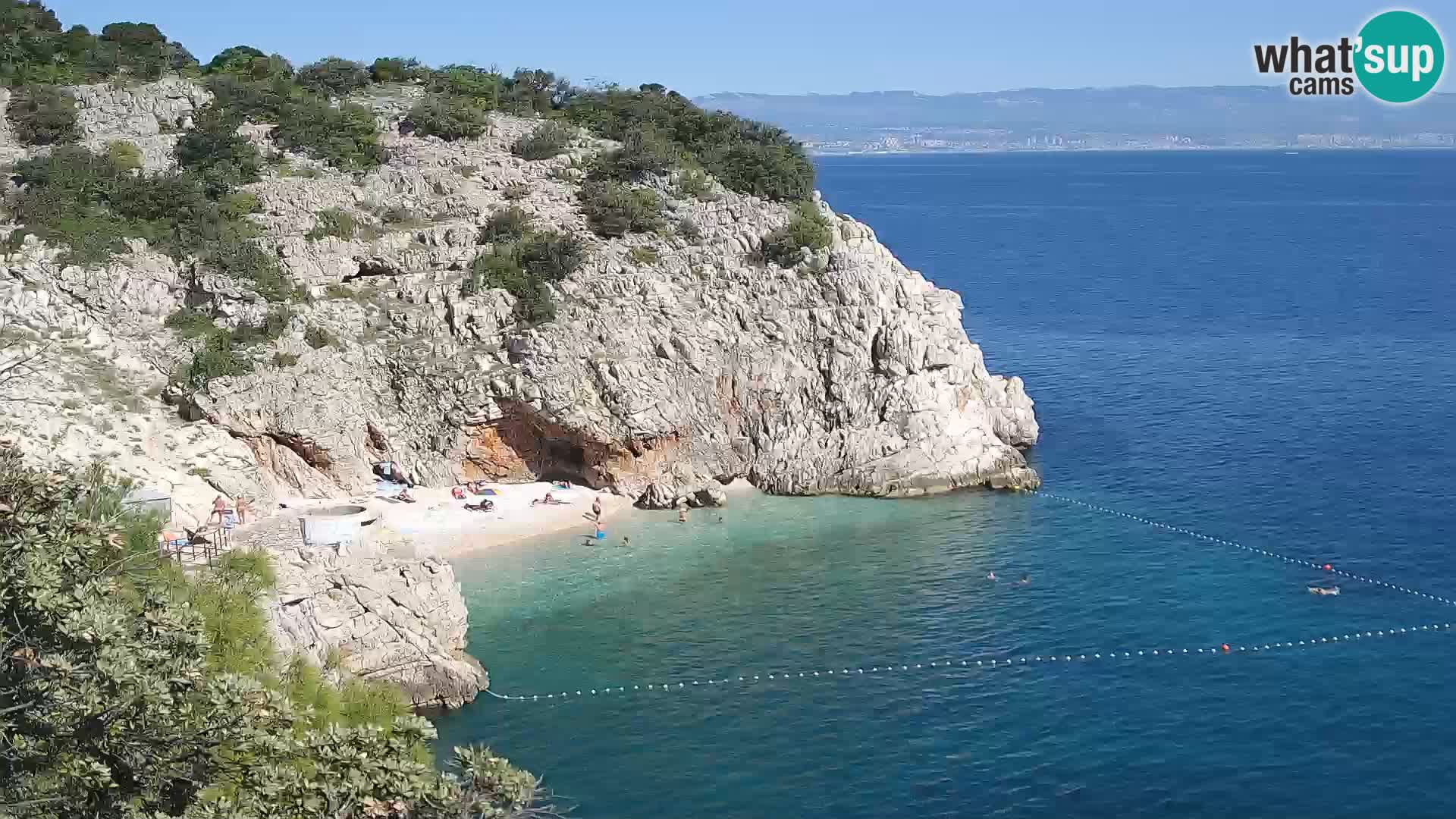 Webcam plage Brseč à Mošćenička Draga, Croatie