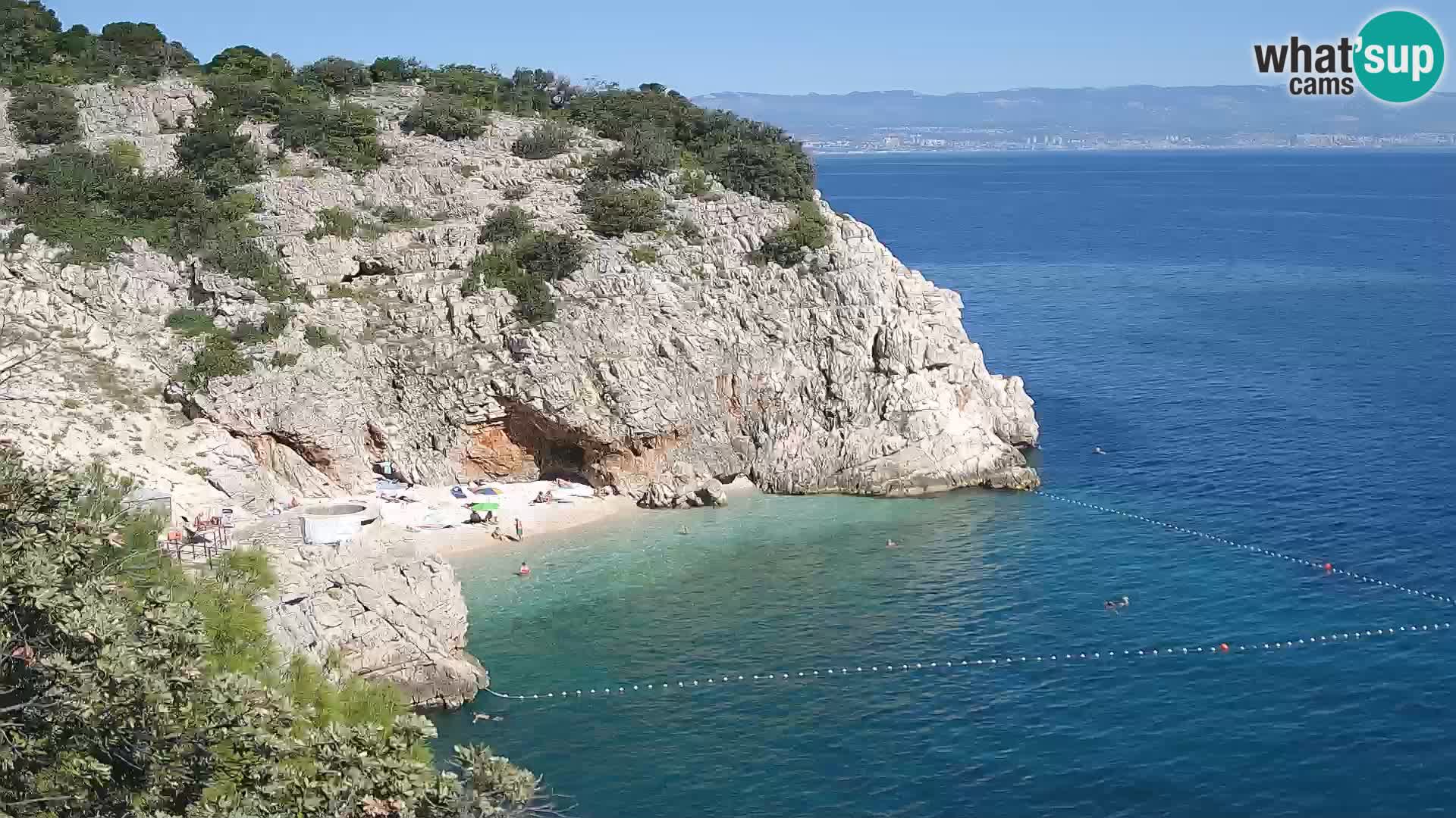 Webcam plage Brseč à Mošćenička Draga, Croatie