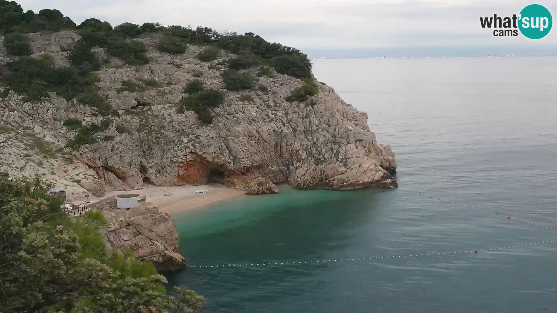 Cámara web de la playa de Brseč en Mošćenička Draga, Croacia
