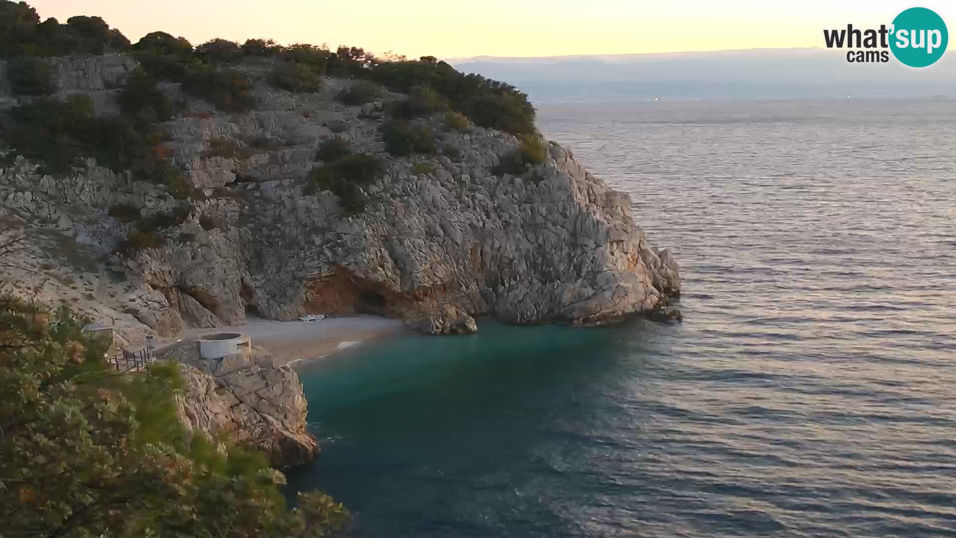 Spletna kamera Brseč plaža – Mošćenička Draga – Hrvaška