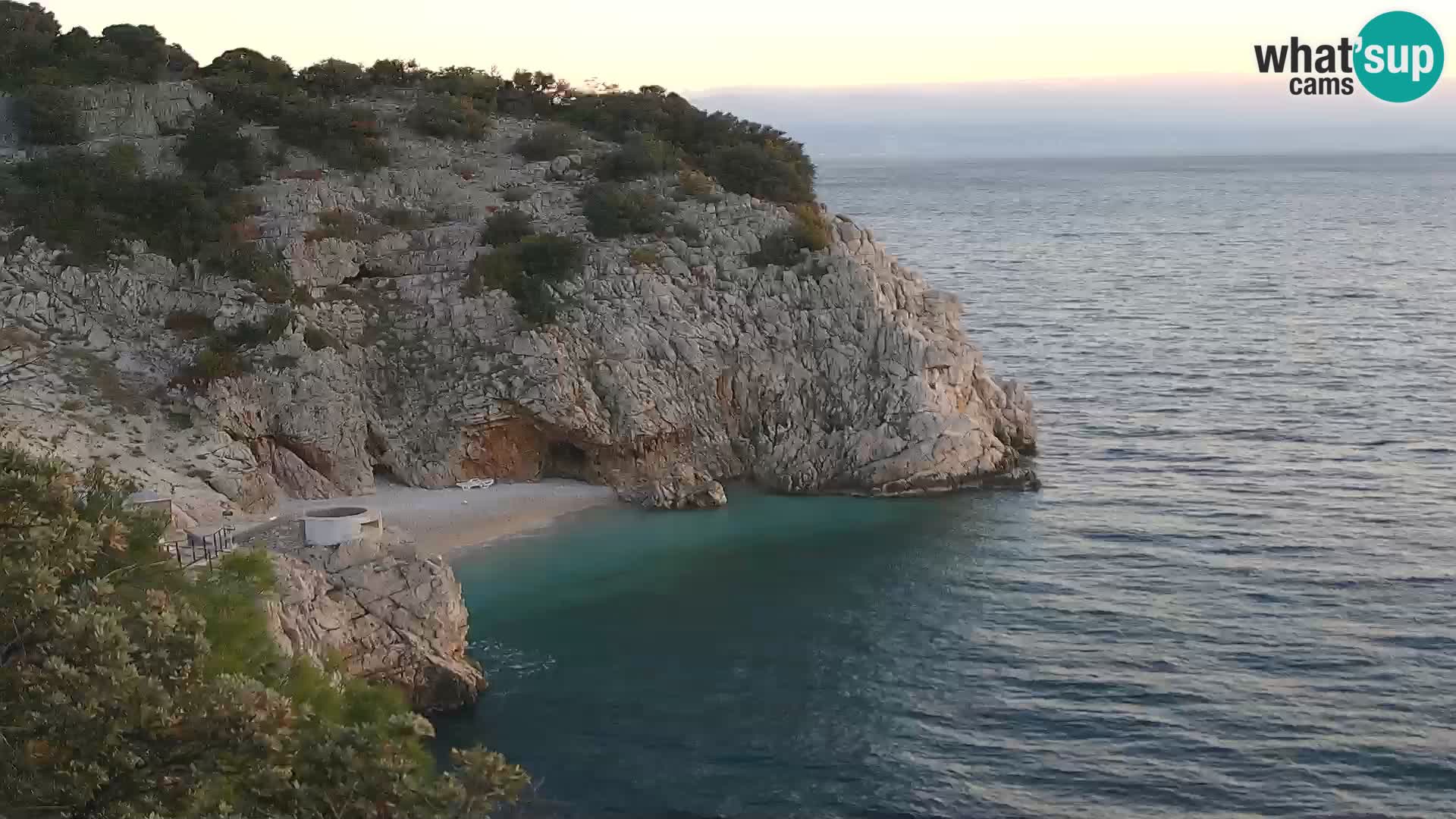 Cámara web de la playa de Brseč en Mošćenička Draga, Croacia