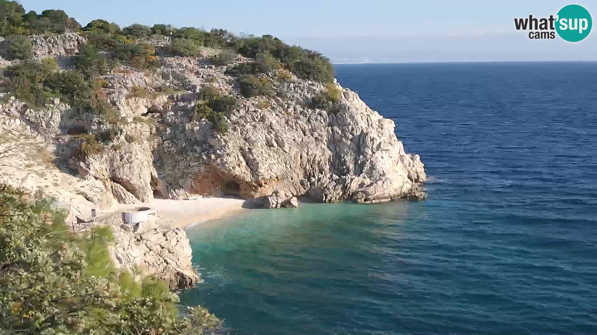 Spletna kamera Brseč plaža – Mošćenička Draga – Hrvaška