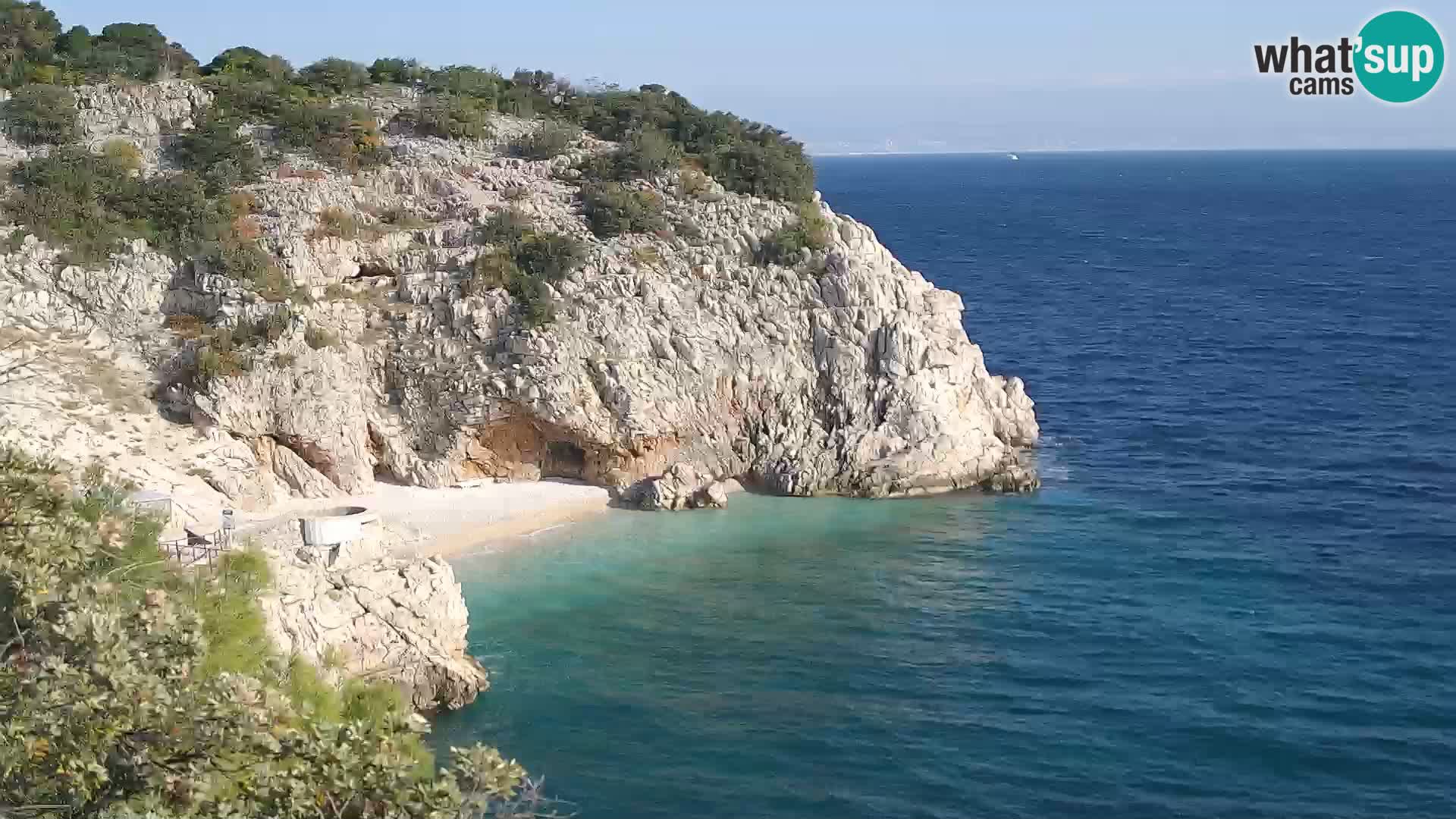 Webcam plage Brseč à Mošćenička Draga, Croatie