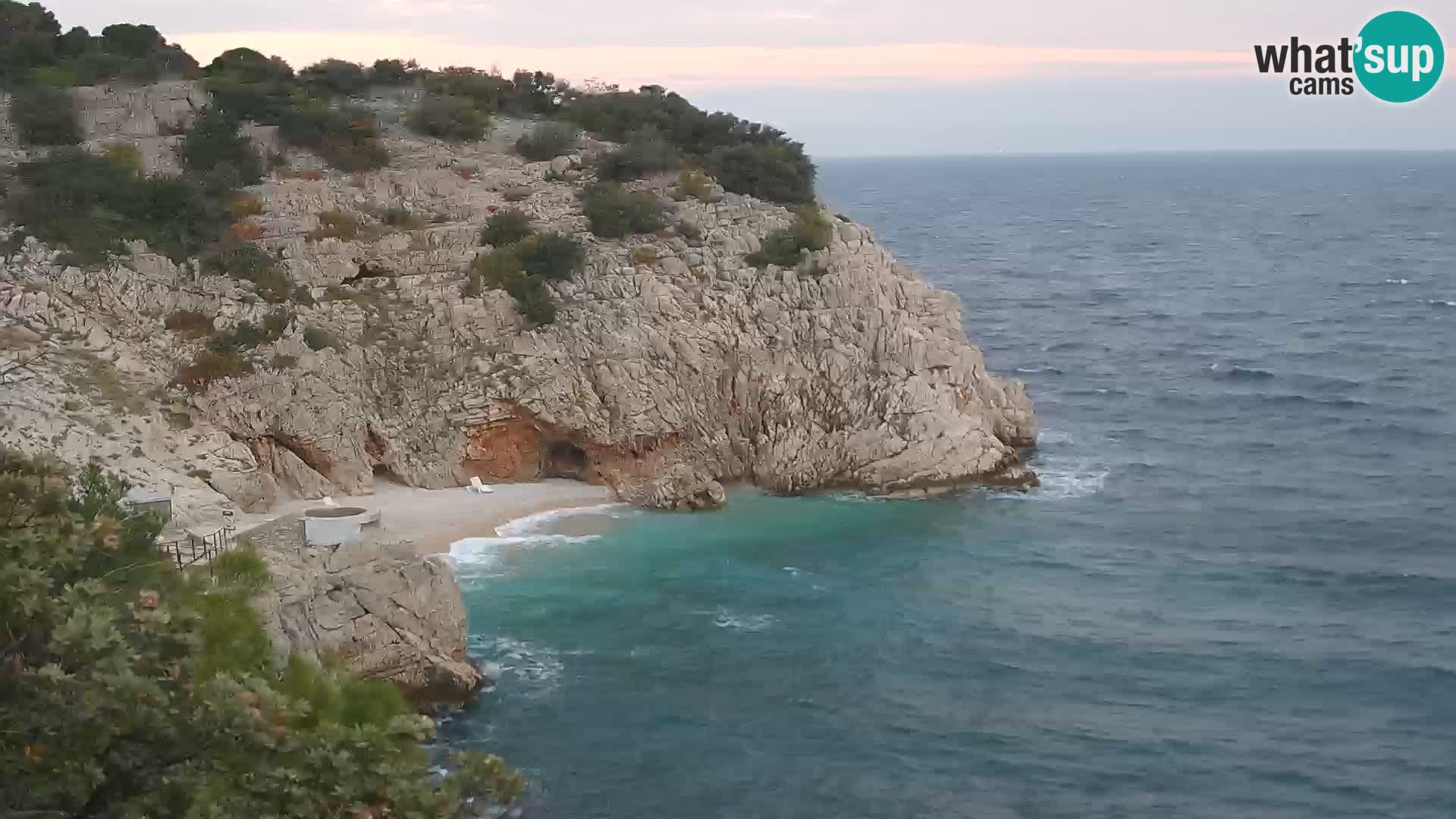 Cámara web de la playa de Brseč en Mošćenička Draga, Croacia