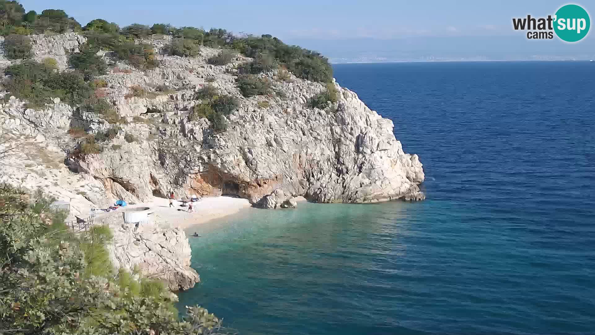 Webcam plage Brseč à Mošćenička Draga, Croatie