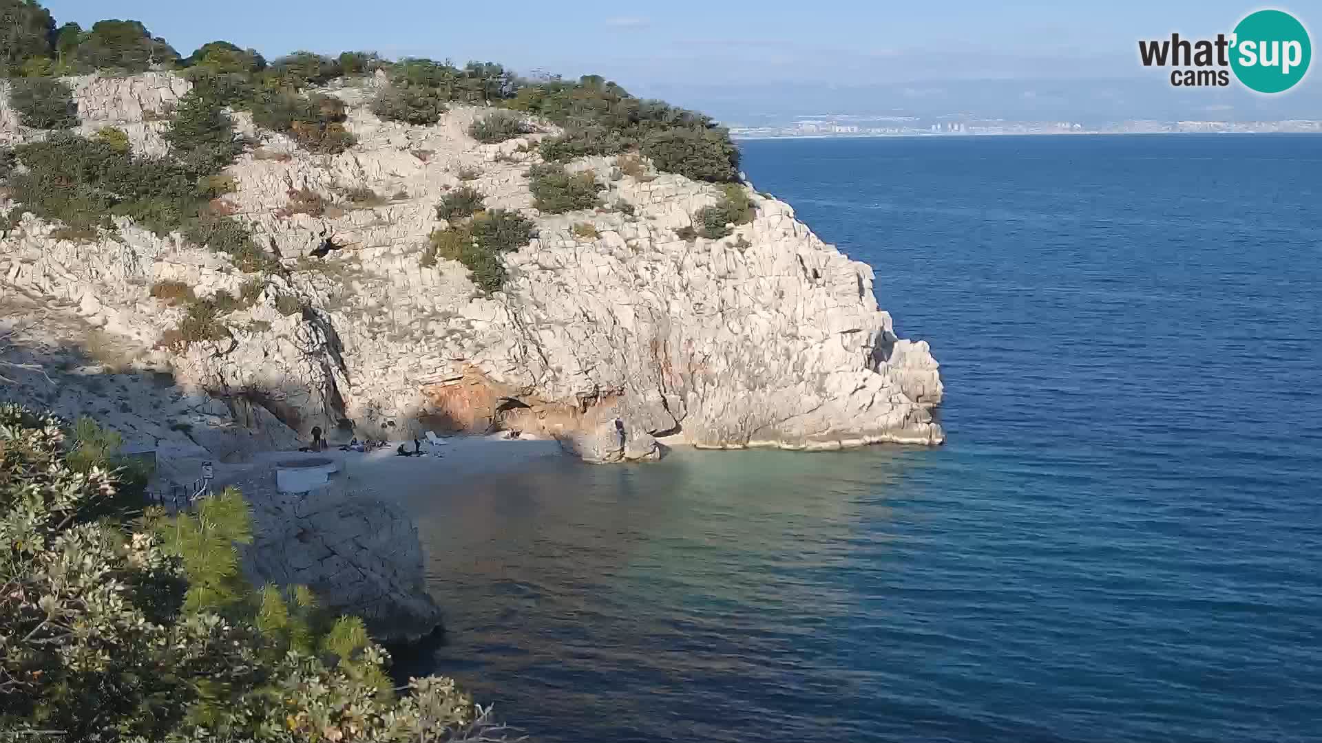 Spletna kamera Brseč plaža – Mošćenička Draga – Hrvaška
