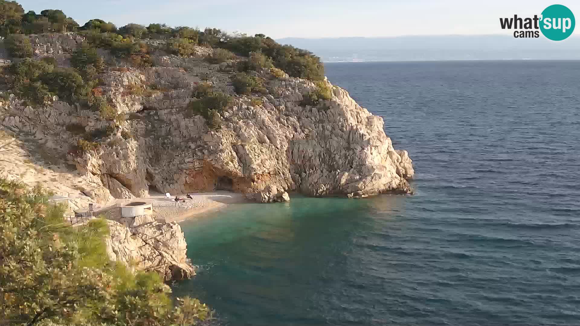 Spletna kamera Brseč plaža – Mošćenička Draga – Hrvaška