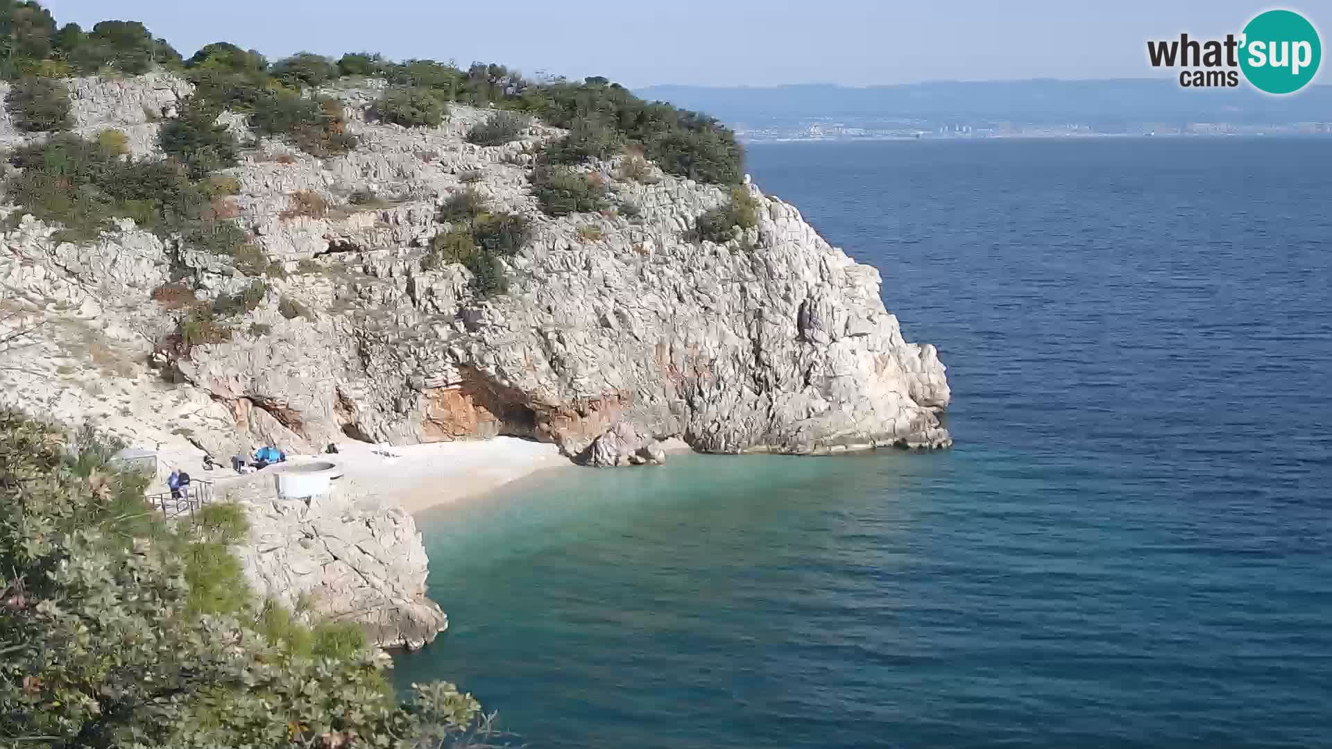 Webcam plage Brseč à Mošćenička Draga, Croatie