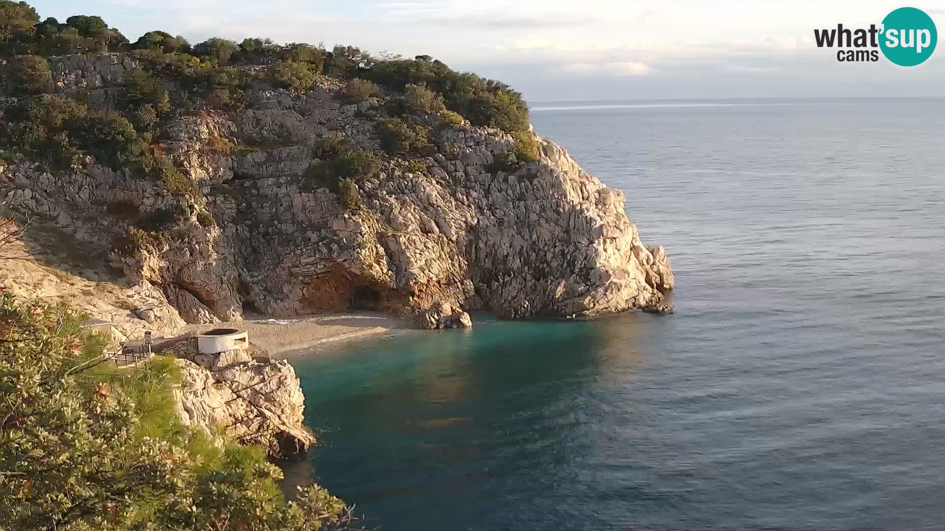 Spletna kamera Brseč plaža – Mošćenička Draga – Hrvaška
