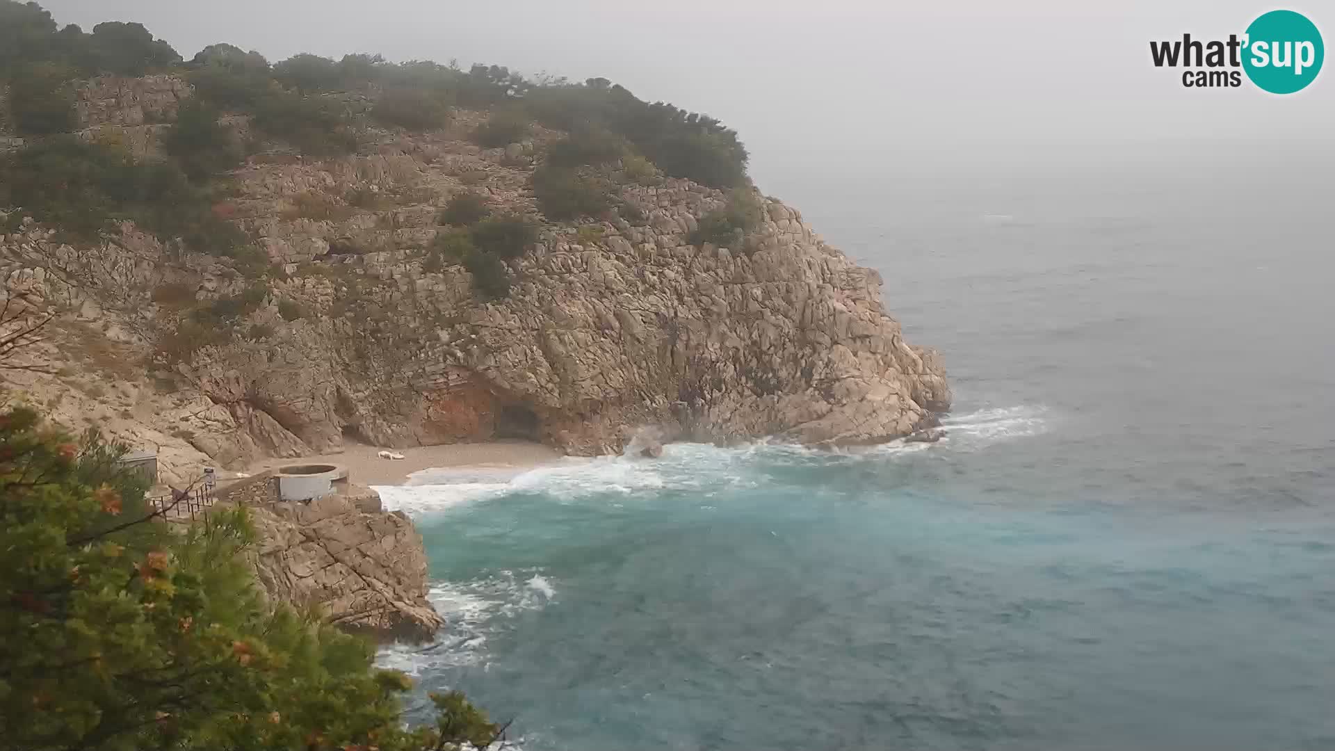 Spletna kamera Brseč plaža – Mošćenička Draga – Hrvaška
