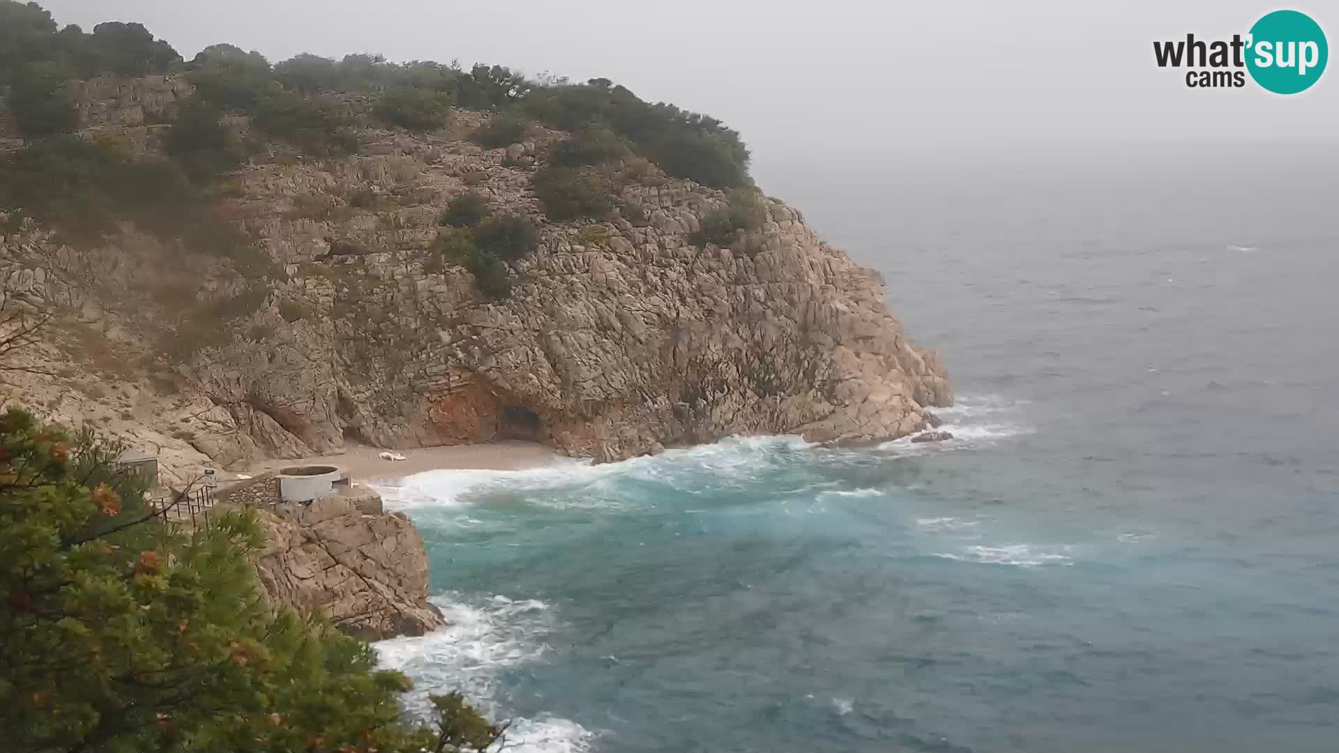 Webcam plage Brseč à Mošćenička Draga, Croatie
