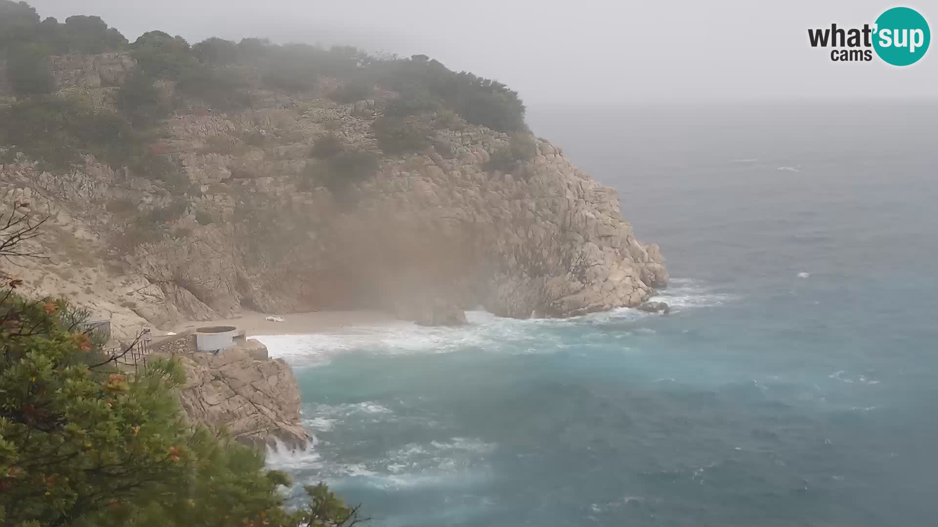 Spletna kamera Brseč plaža – Mošćenička Draga – Hrvaška