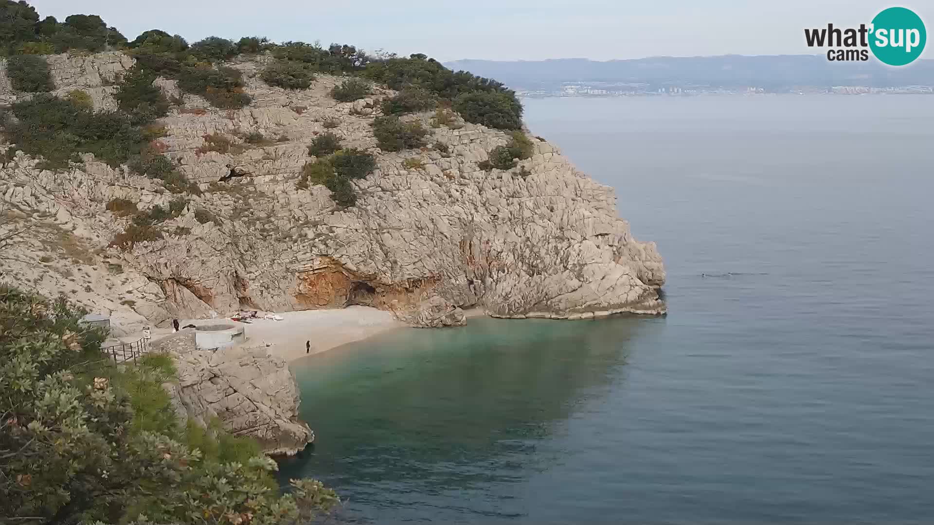 Webcam plage Brseč à Mošćenička Draga, Croatie