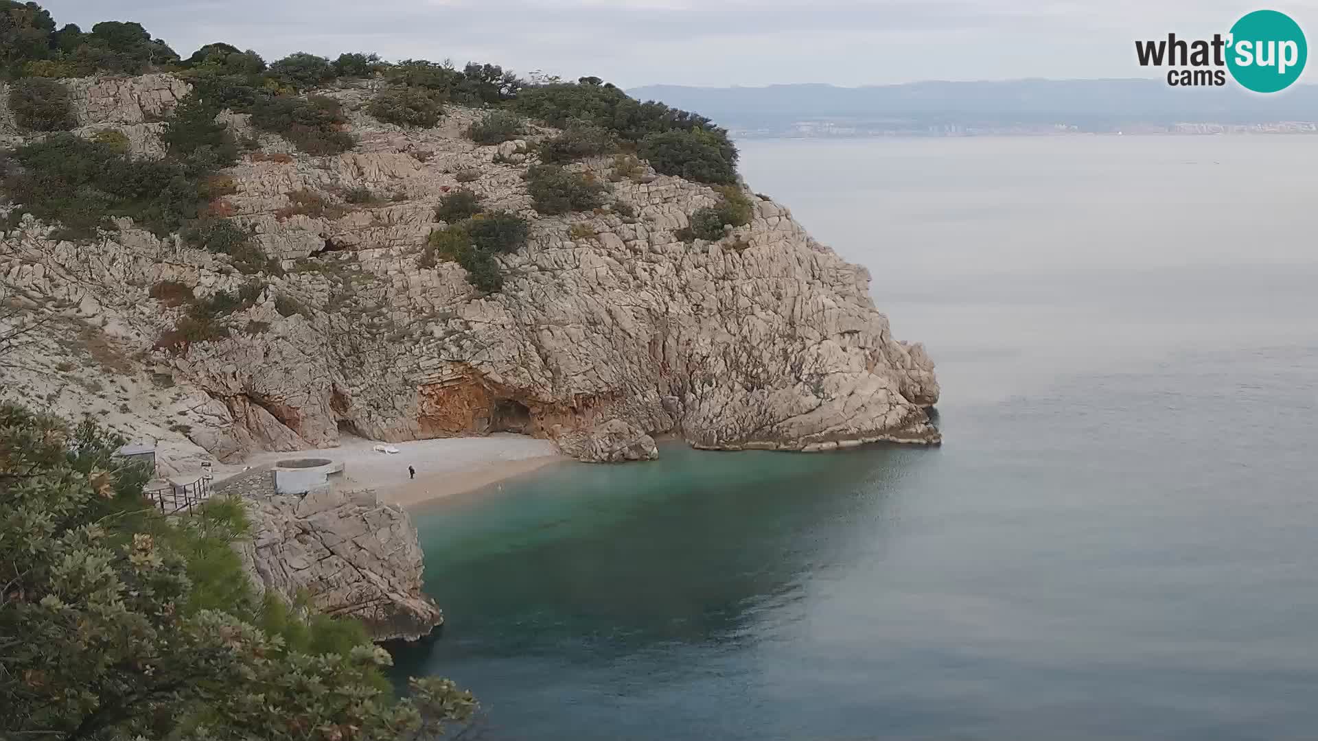 Webcam plage Brseč à Mošćenička Draga, Croatie