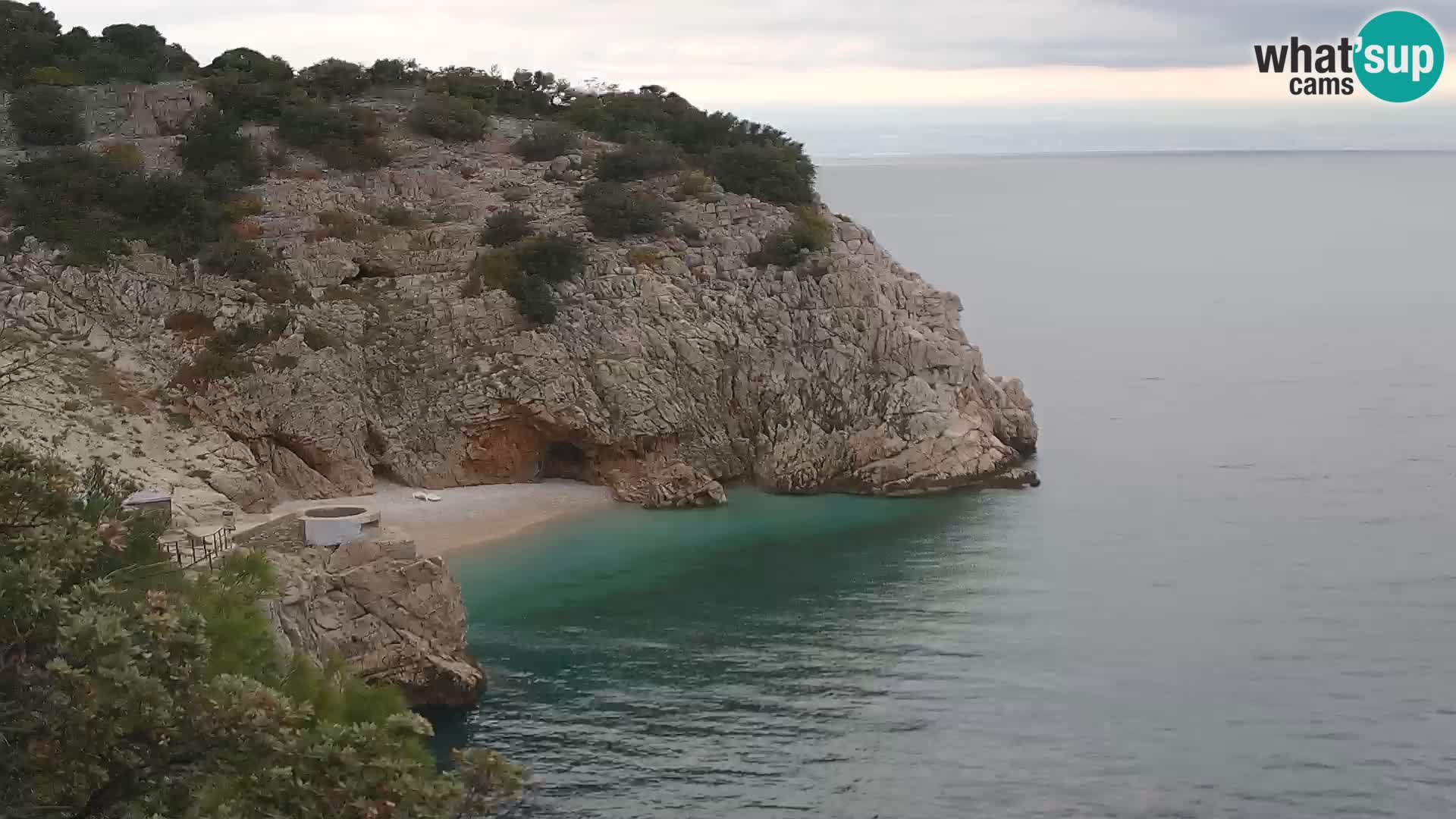 Cámara web de la playa de Brseč en Mošćenička Draga, Croacia