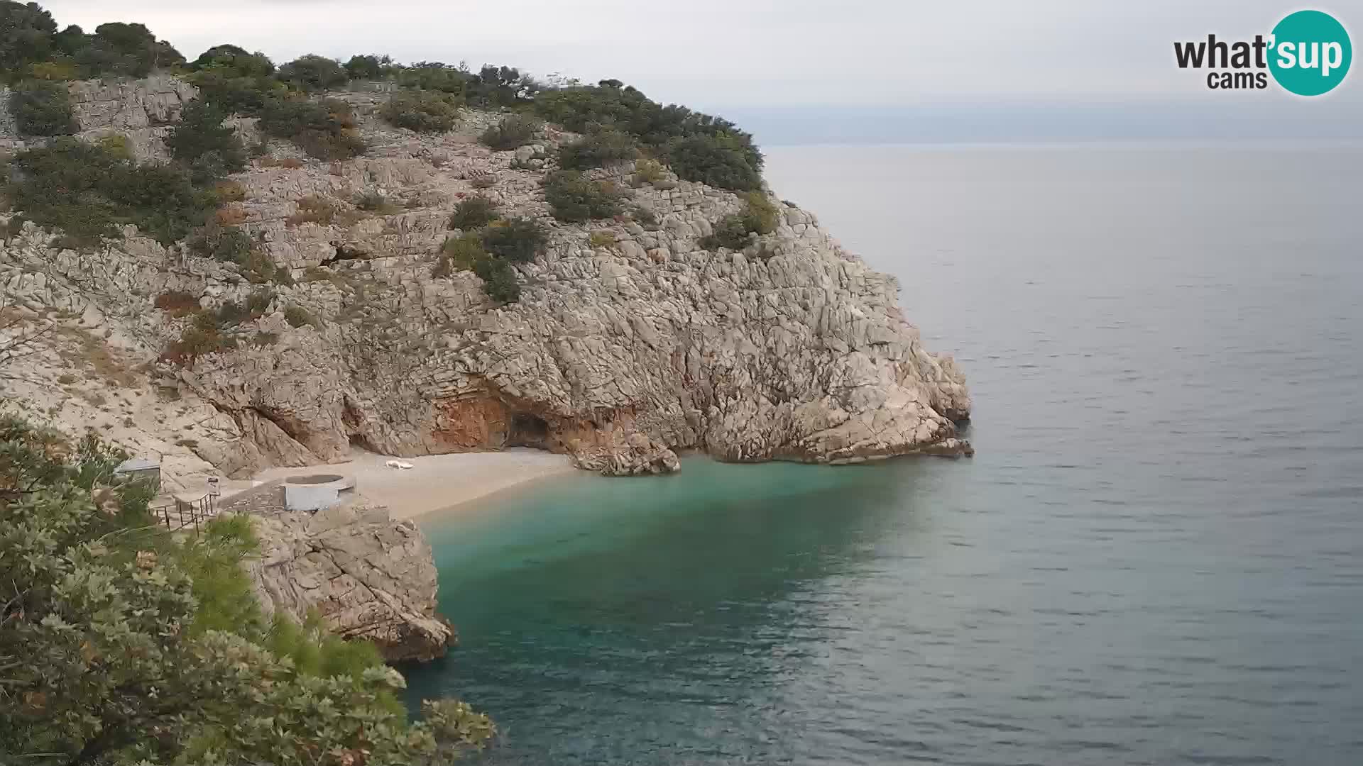 Spletna kamera Brseč plaža – Mošćenička Draga – Hrvaška