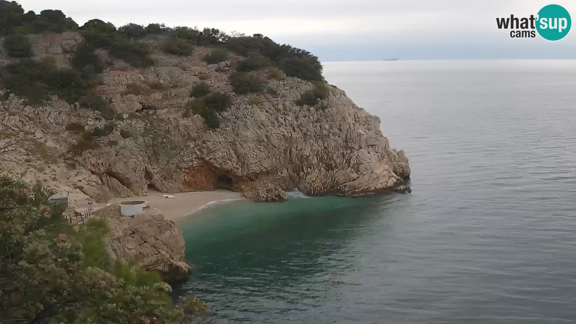 Webcam plage Brseč à Mošćenička Draga, Croatie