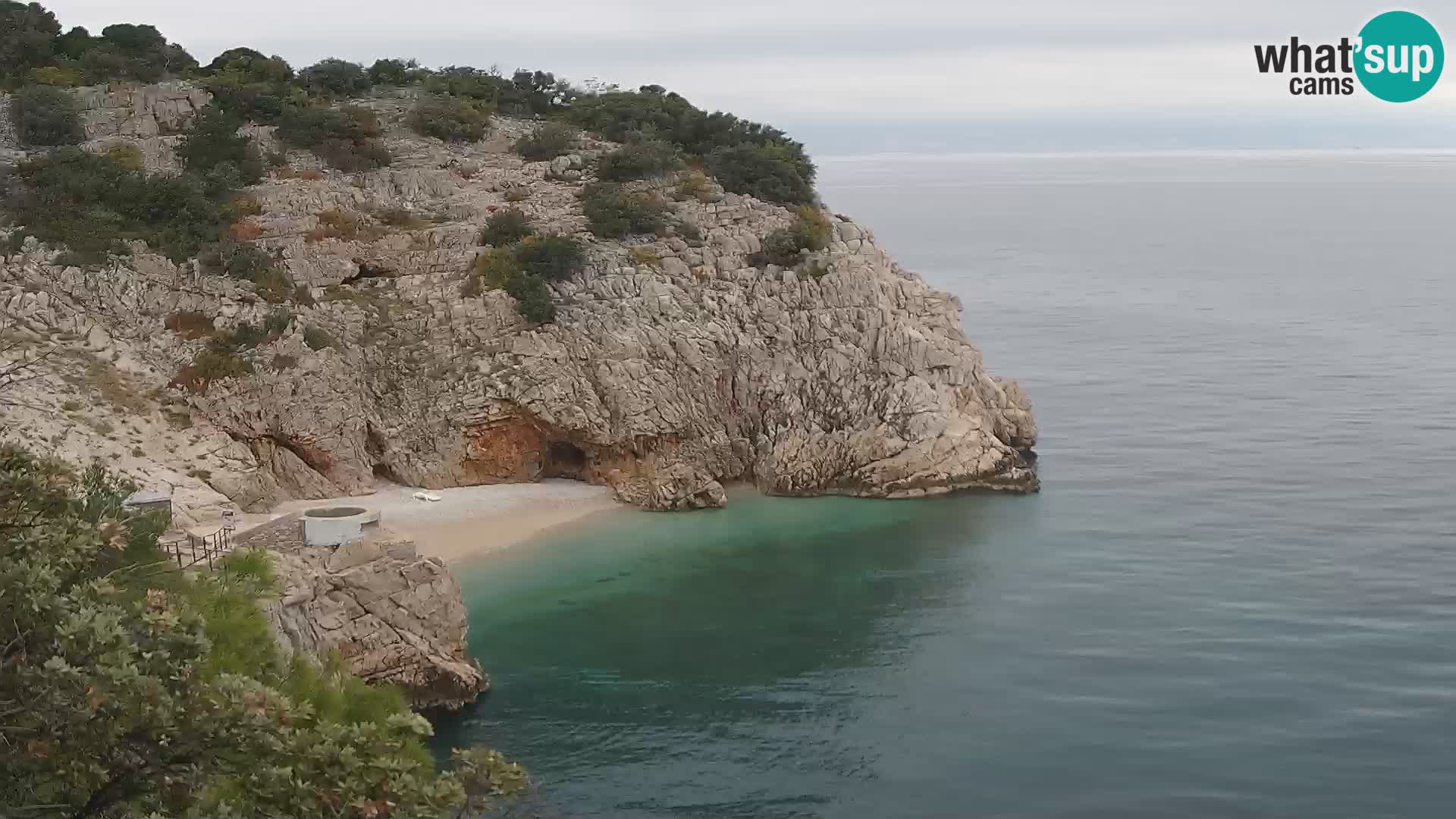 Webcam plage Brseč à Mošćenička Draga, Croatie