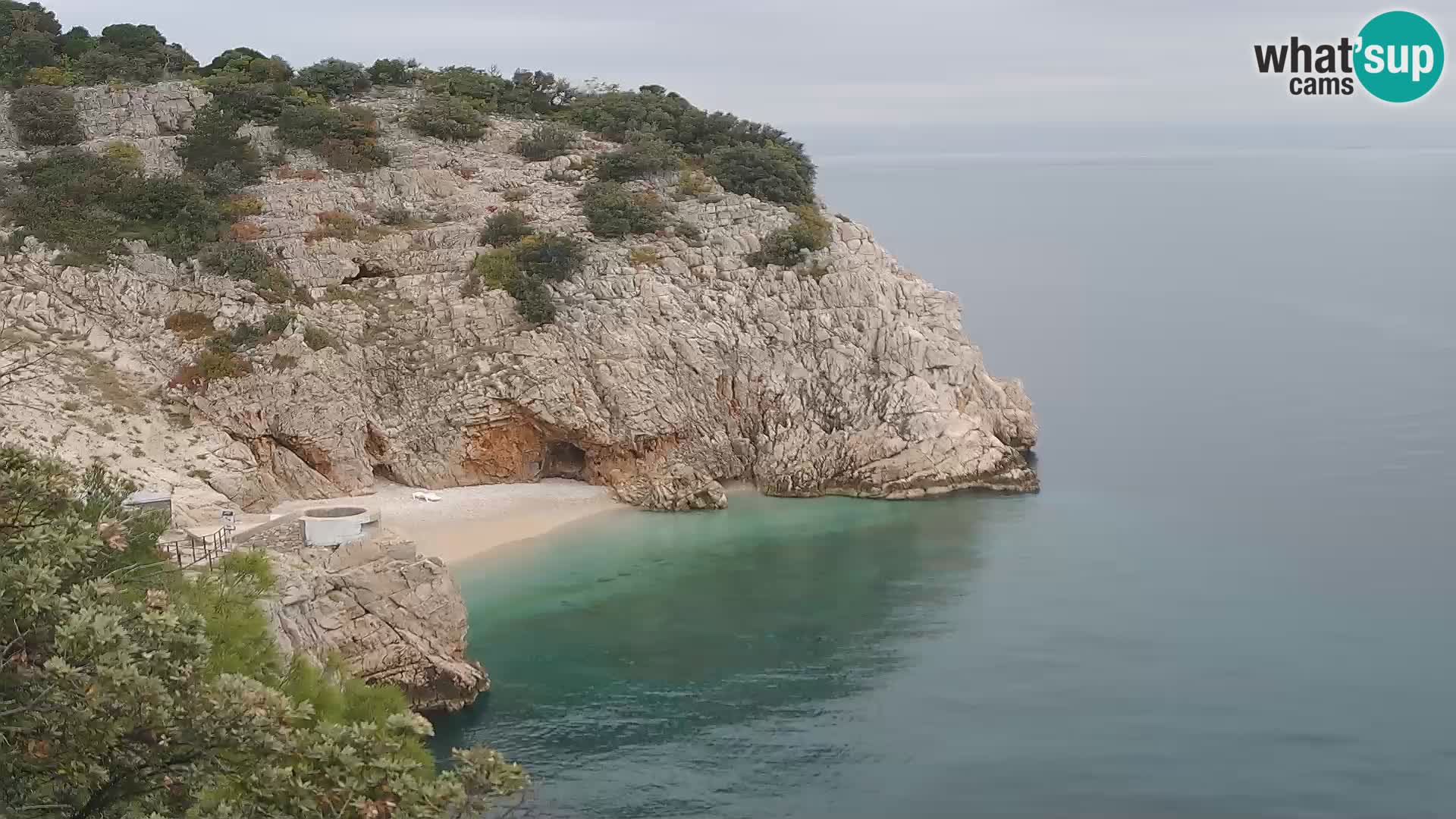 Spletna kamera Brseč plaža – Mošćenička Draga – Hrvaška