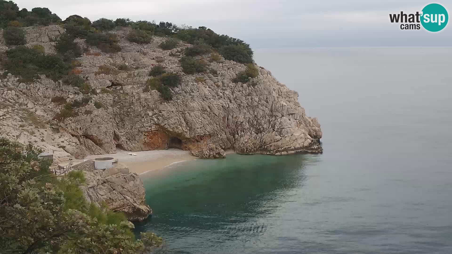Cámara web de la playa de Brseč en Mošćenička Draga, Croacia