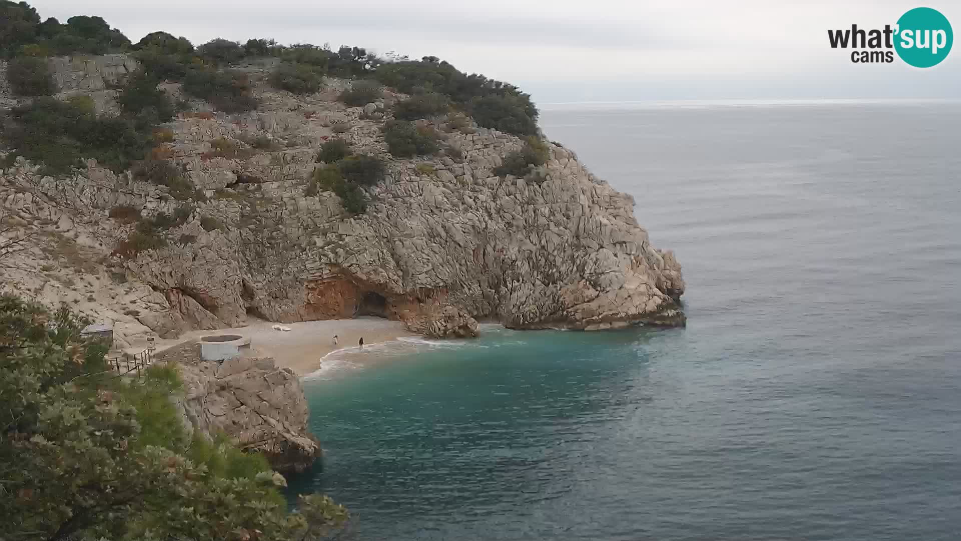 Webcam plage Brseč à Mošćenička Draga, Croatie