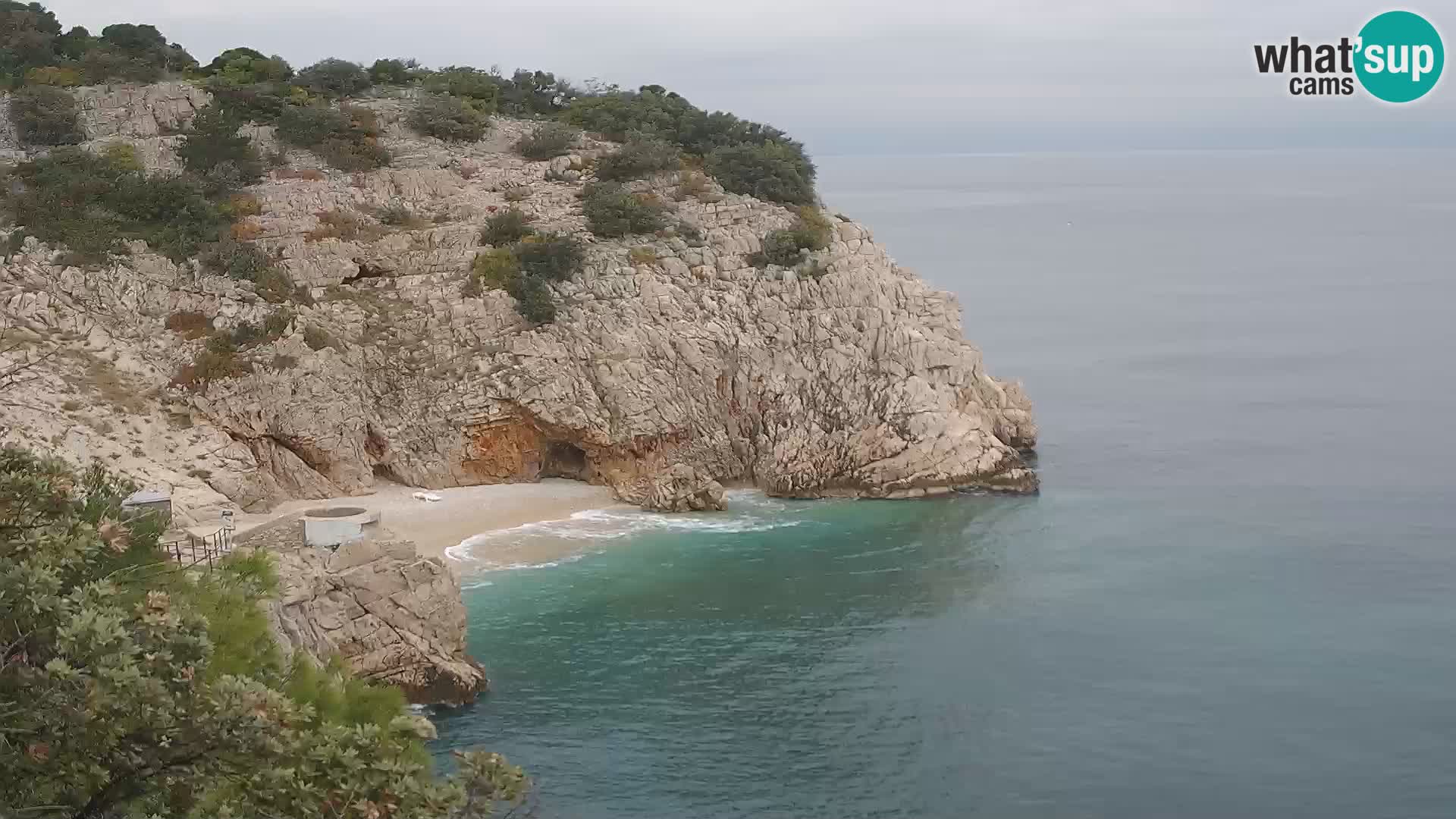Cámara web de la playa de Brseč en Mošćenička Draga, Croacia