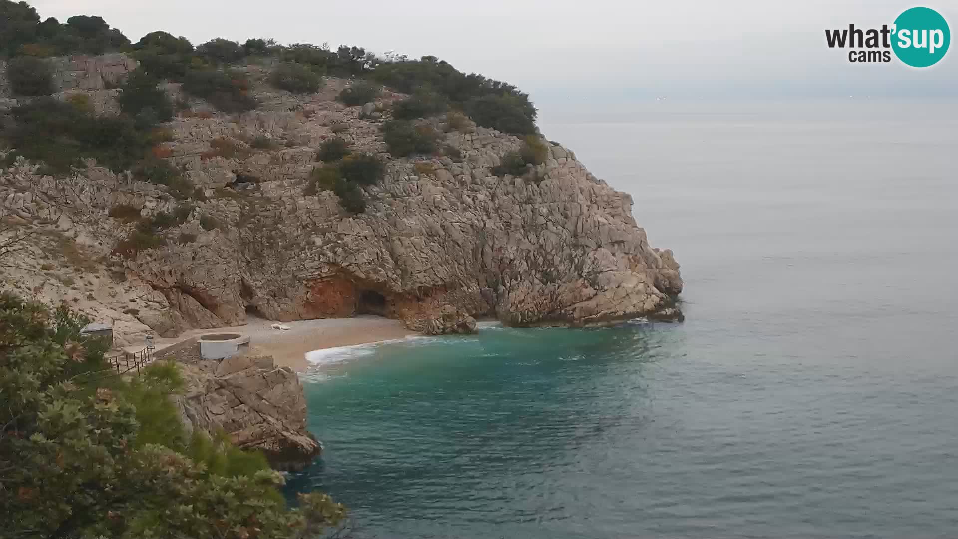 Cámara web de la playa de Brseč en Mošćenička Draga, Croacia