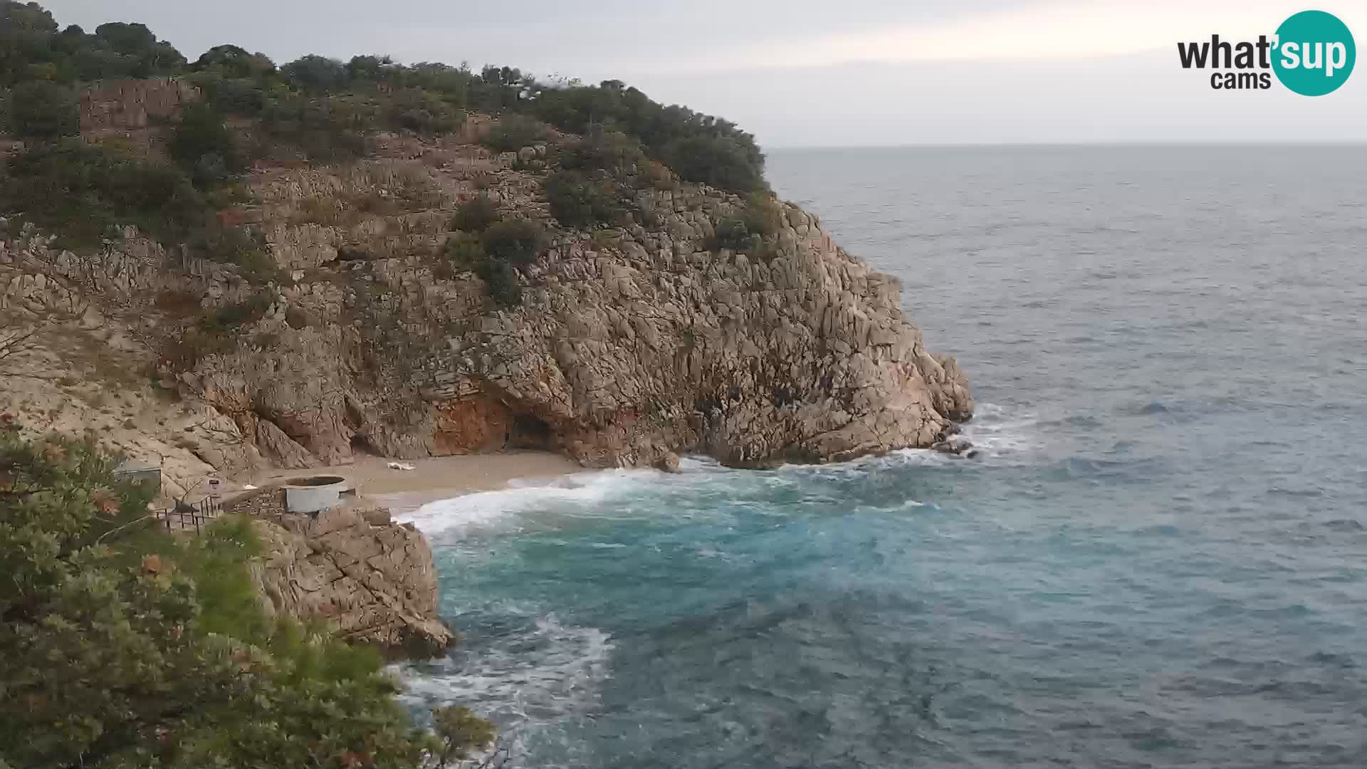 Spletna kamera Brseč plaža – Mošćenička Draga – Hrvaška