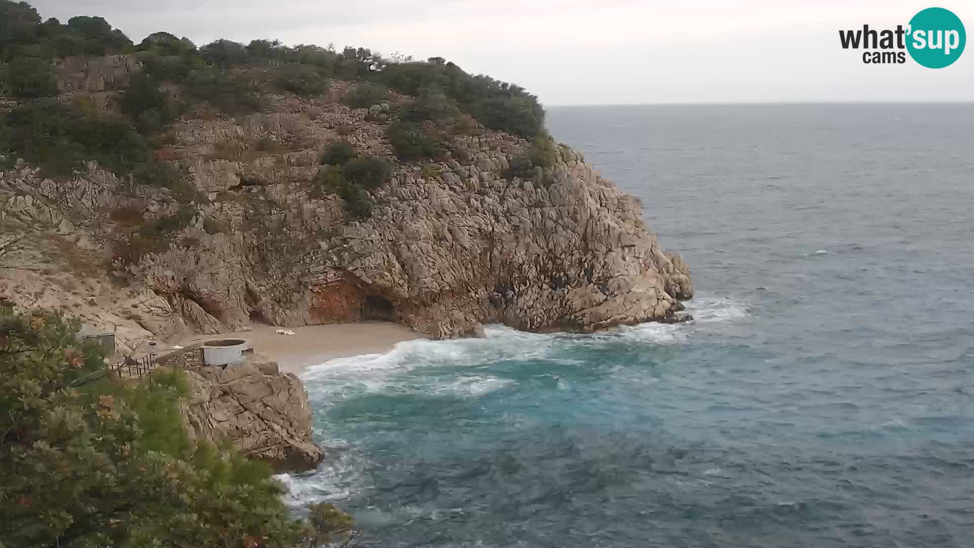 Spletna kamera Brseč plaža – Mošćenička Draga – Hrvaška