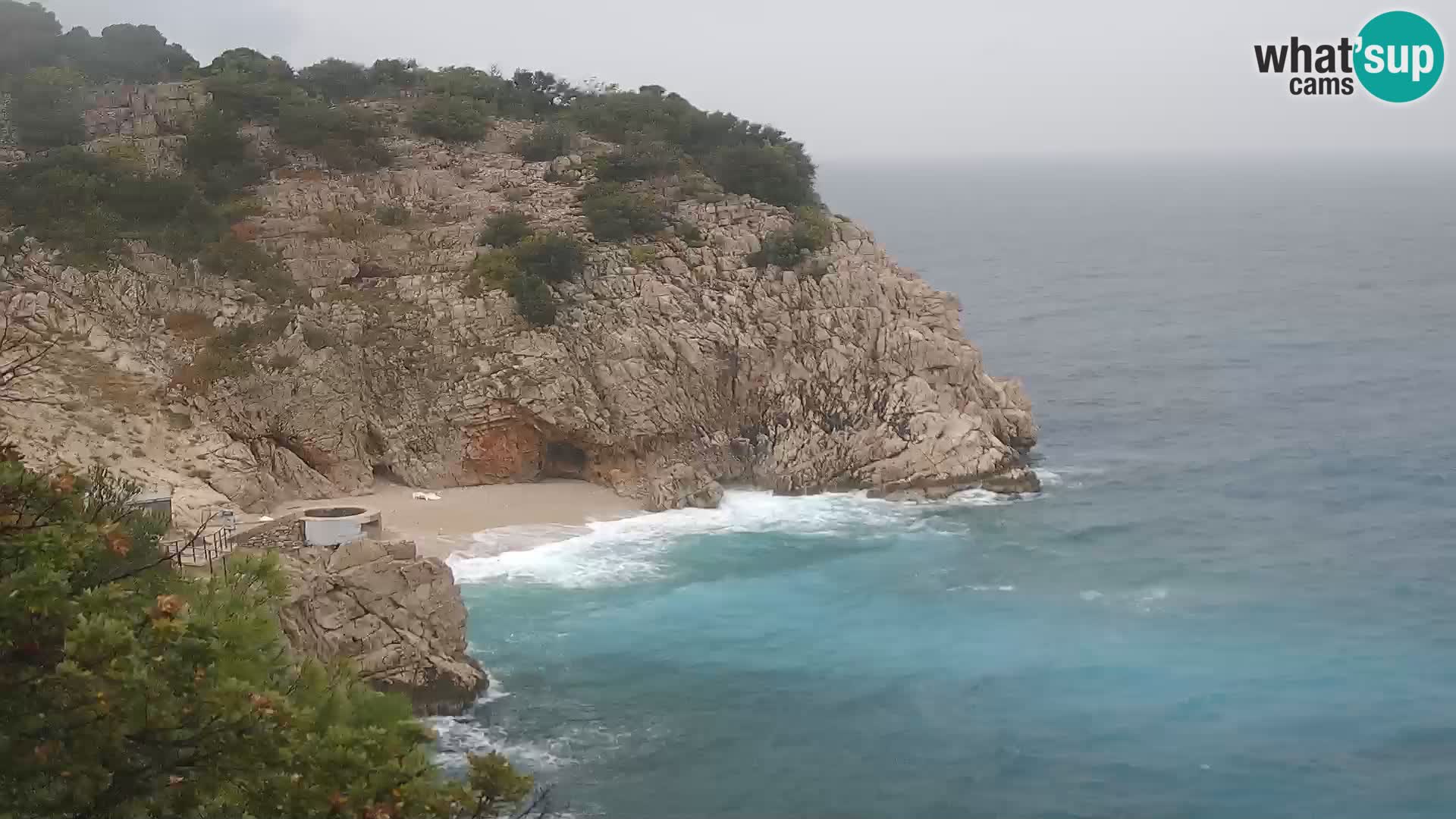 Spletna kamera Brseč plaža – Mošćenička Draga – Hrvaška