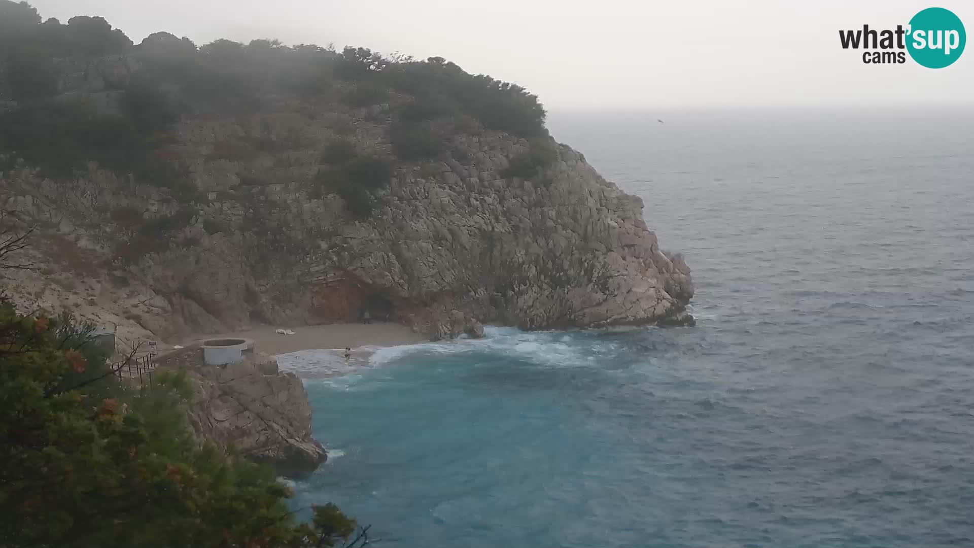 Webcam plage Brseč à Mošćenička Draga, Croatie