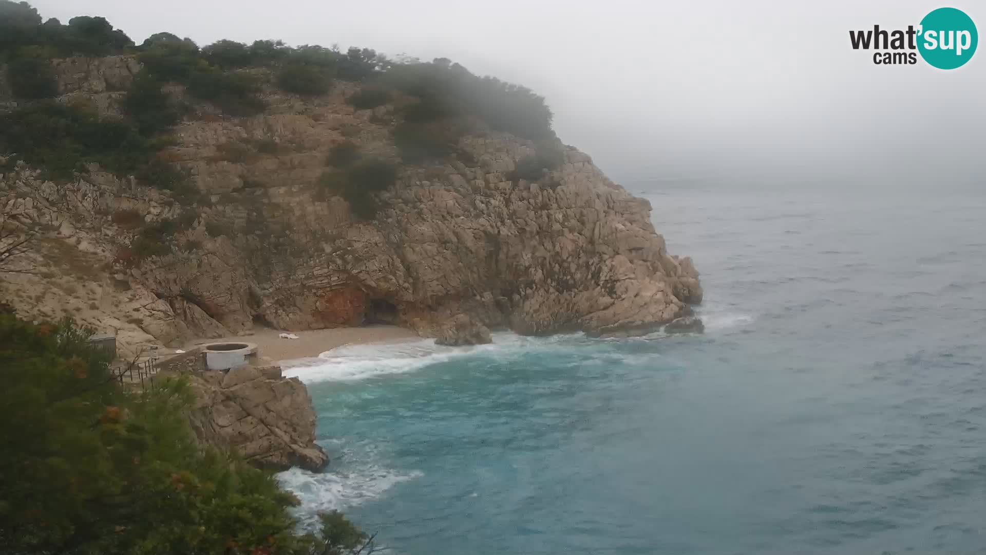 Webcam plage Brseč à Mošćenička Draga, Croatie