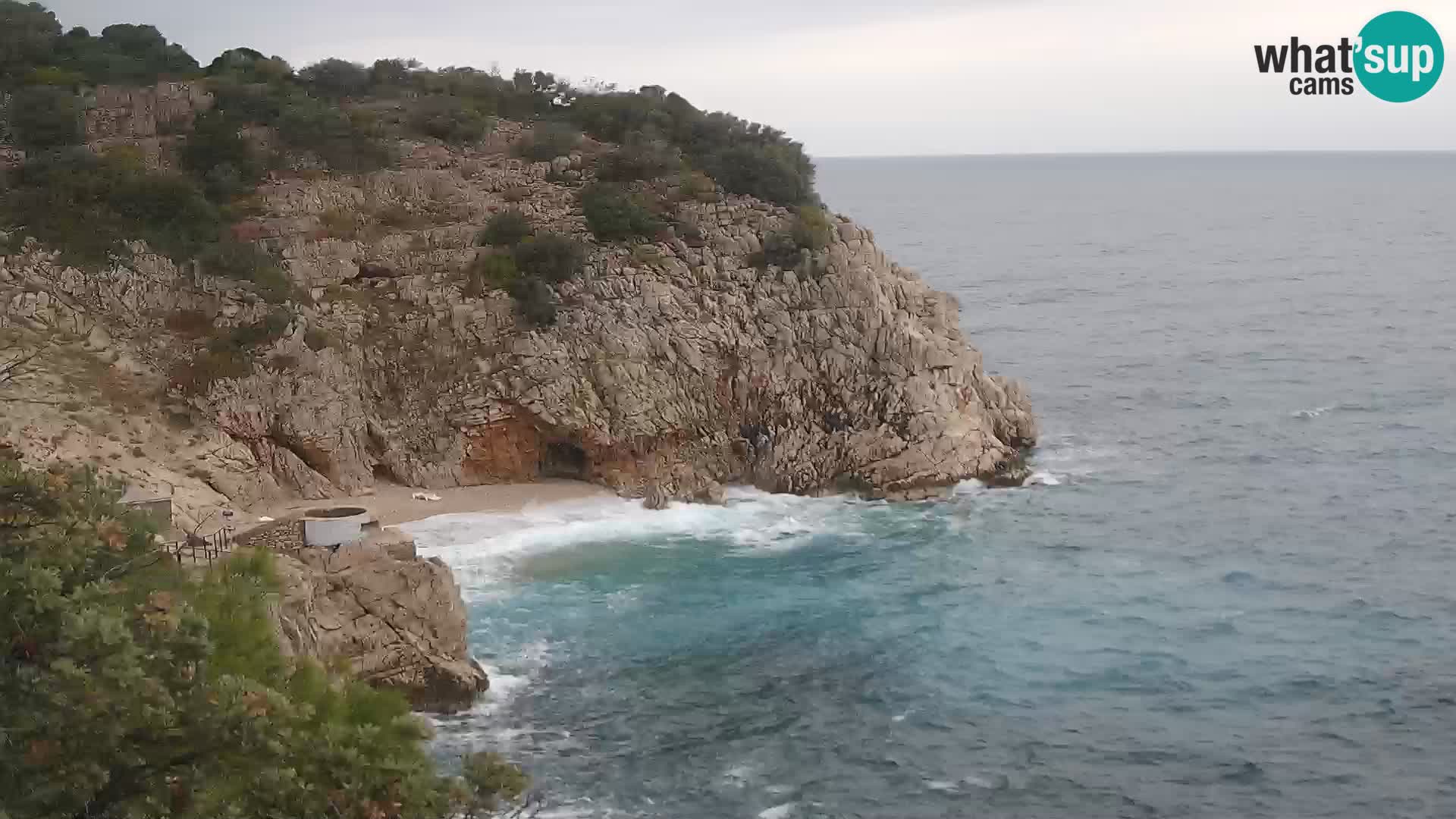 Spletna kamera Brseč plaža – Mošćenička Draga – Hrvaška