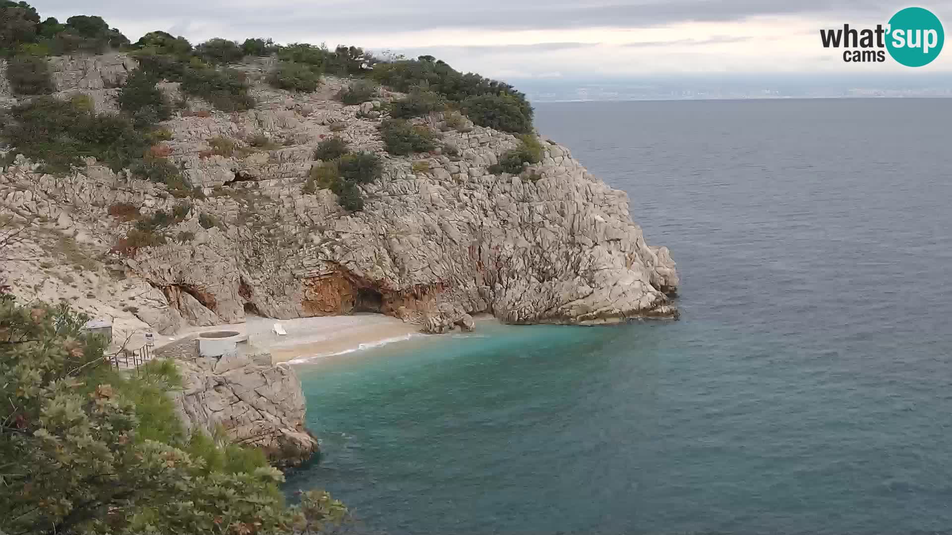 Cámara web de la playa de Brseč en Mošćenička Draga, Croacia