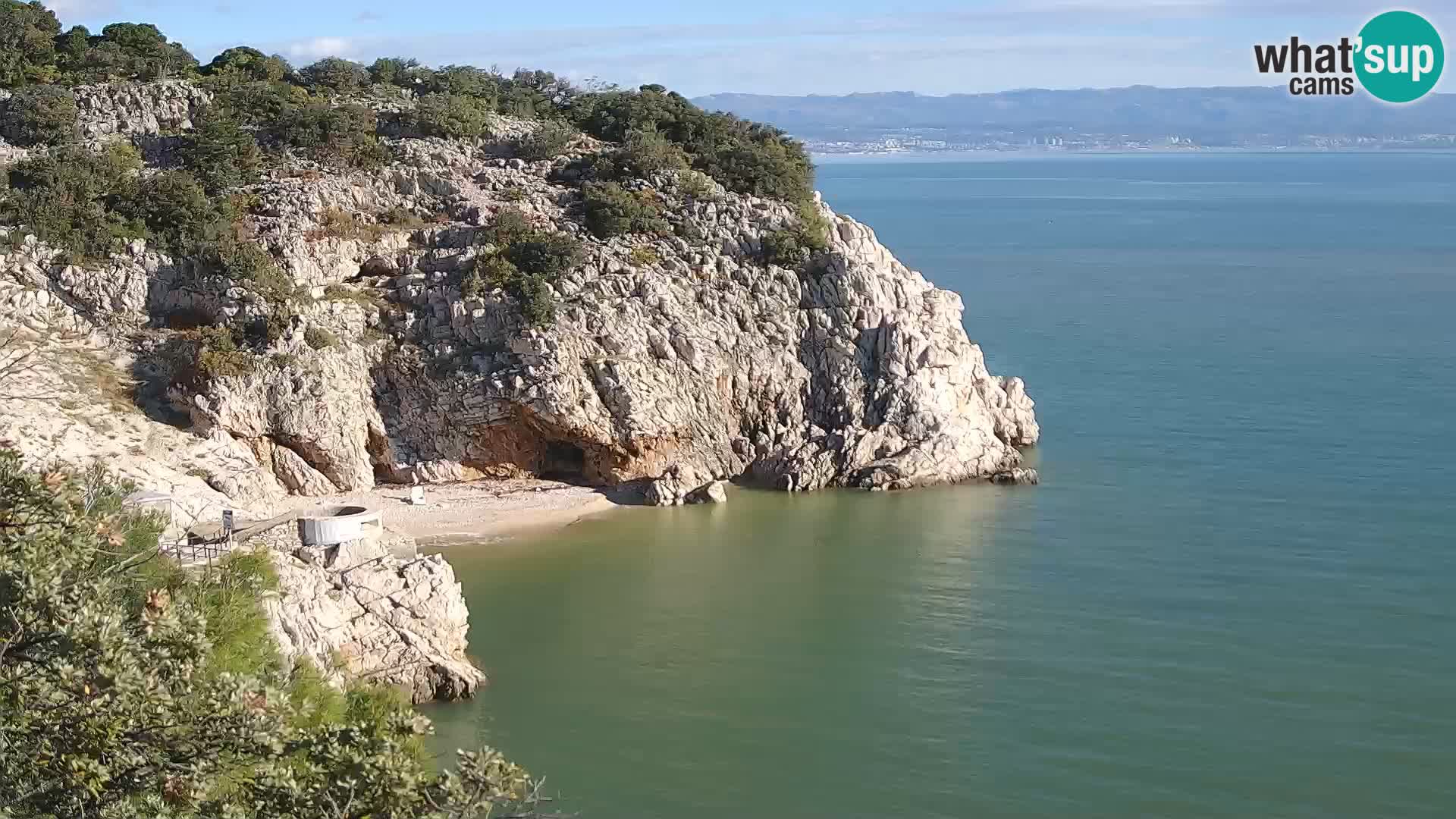 Cámara web de la playa de Brseč en Mošćenička Draga, Croacia