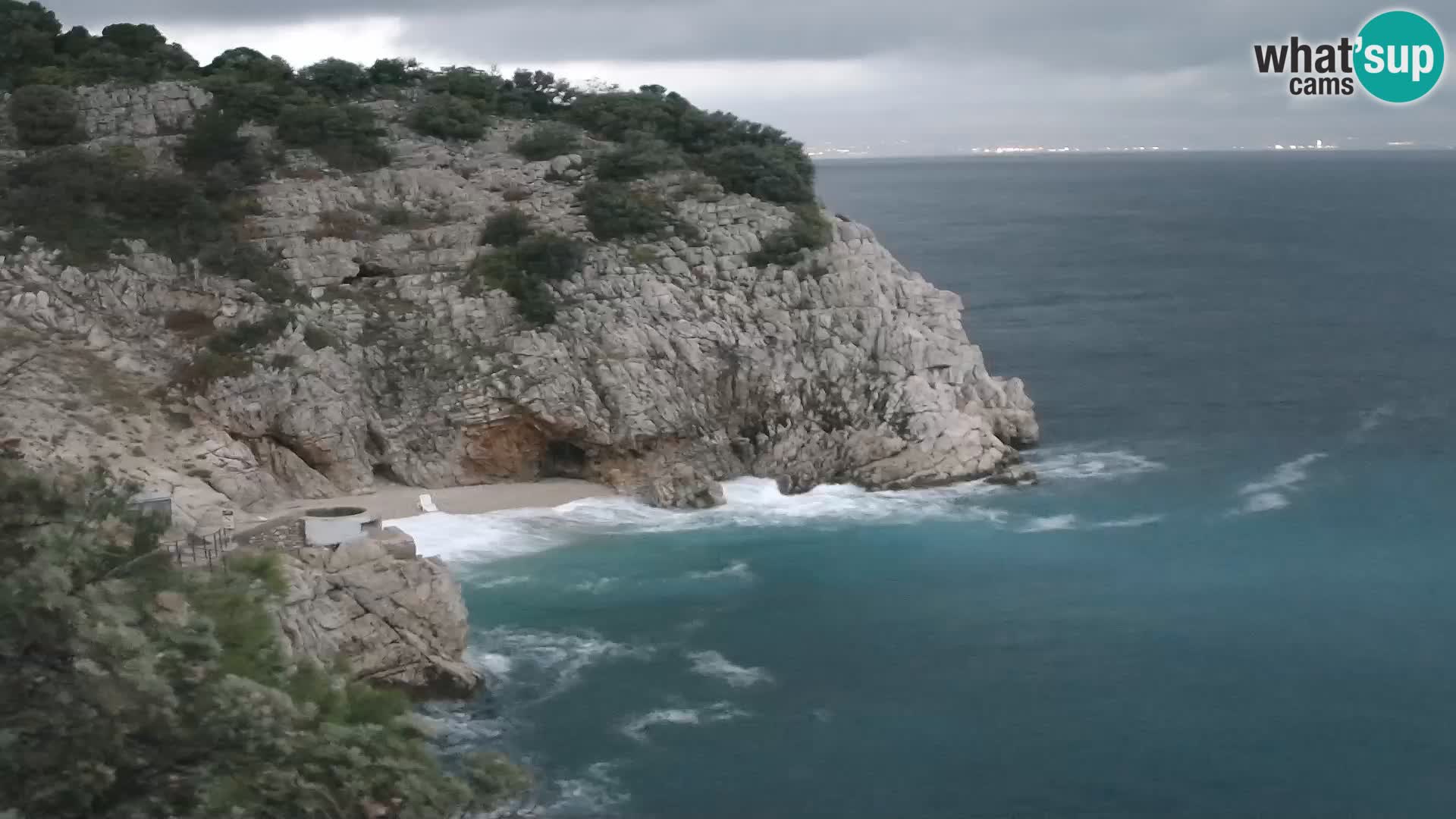 Spletna kamera Brseč plaža – Mošćenička Draga – Hrvaška