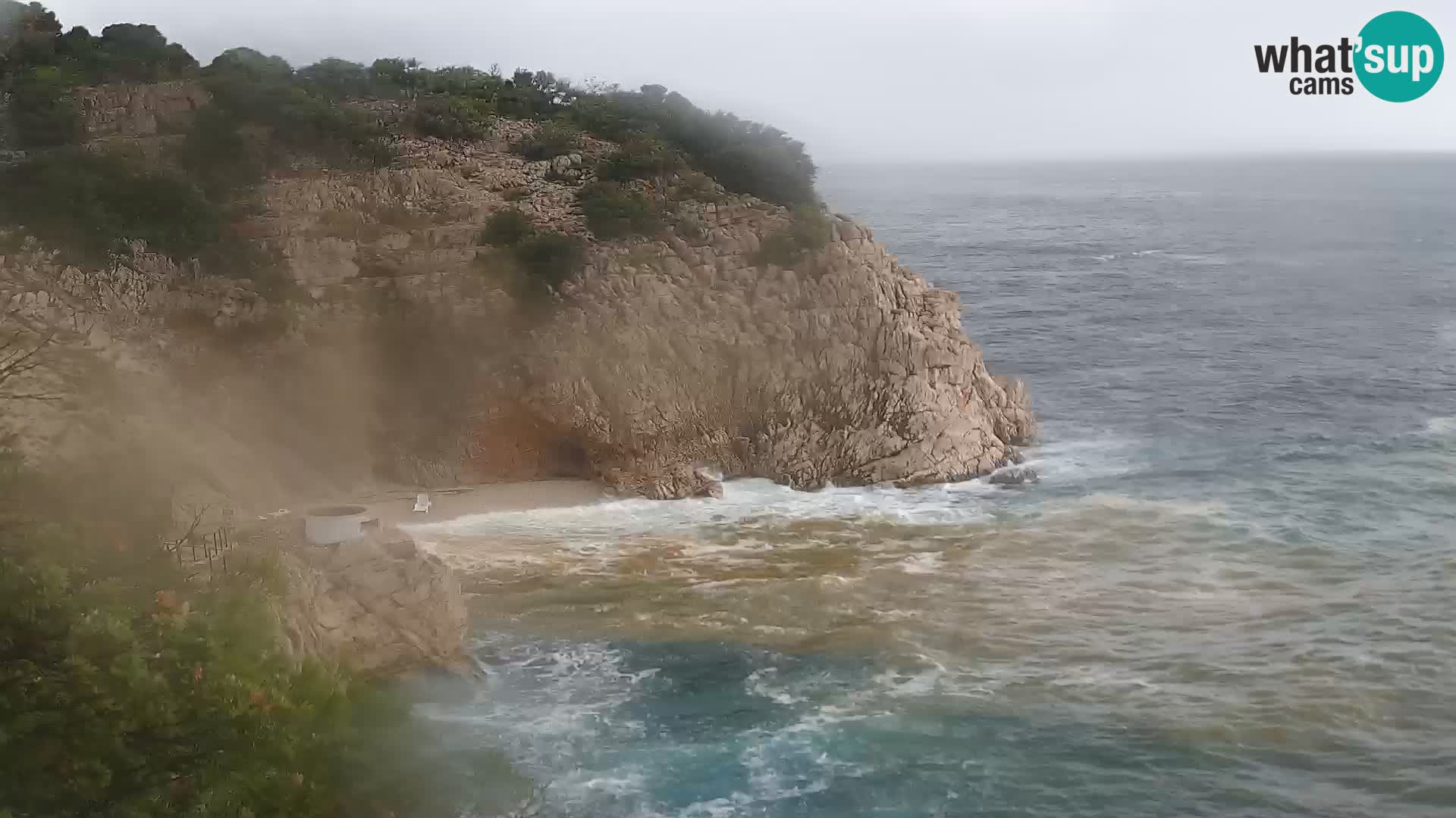 Cámara web de la playa de Brseč en Mošćenička Draga, Croacia