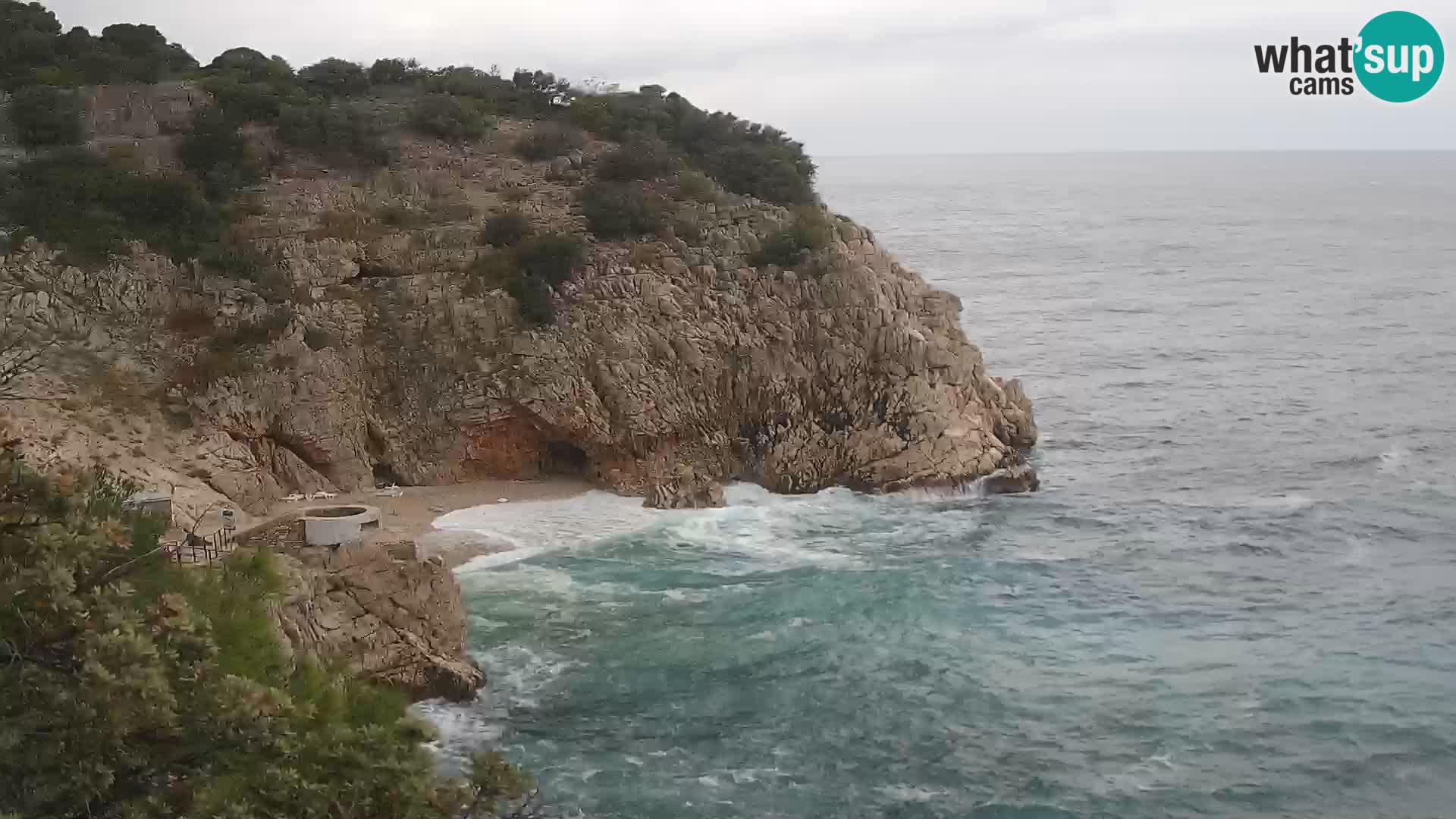 Webcam plage Brseč à Mošćenička Draga, Croatie
