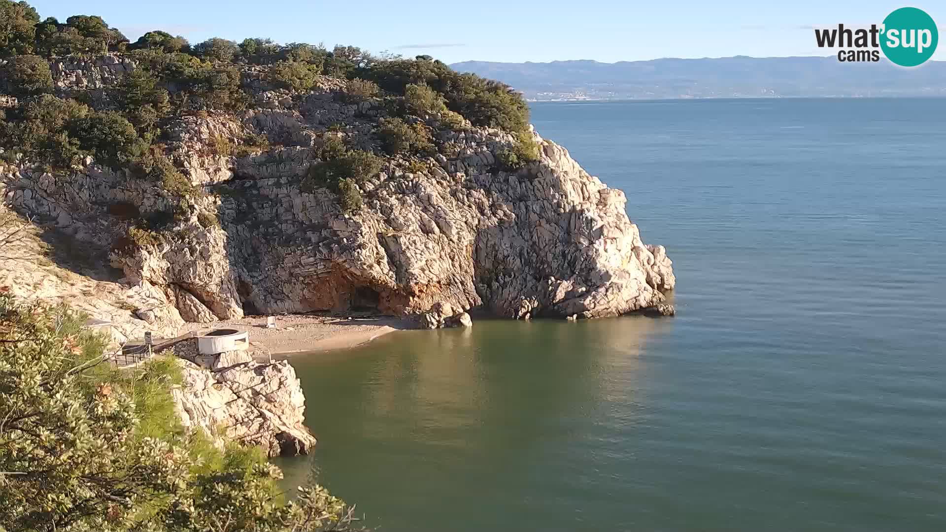 Webcam plage Brseč à Mošćenička Draga, Croatie