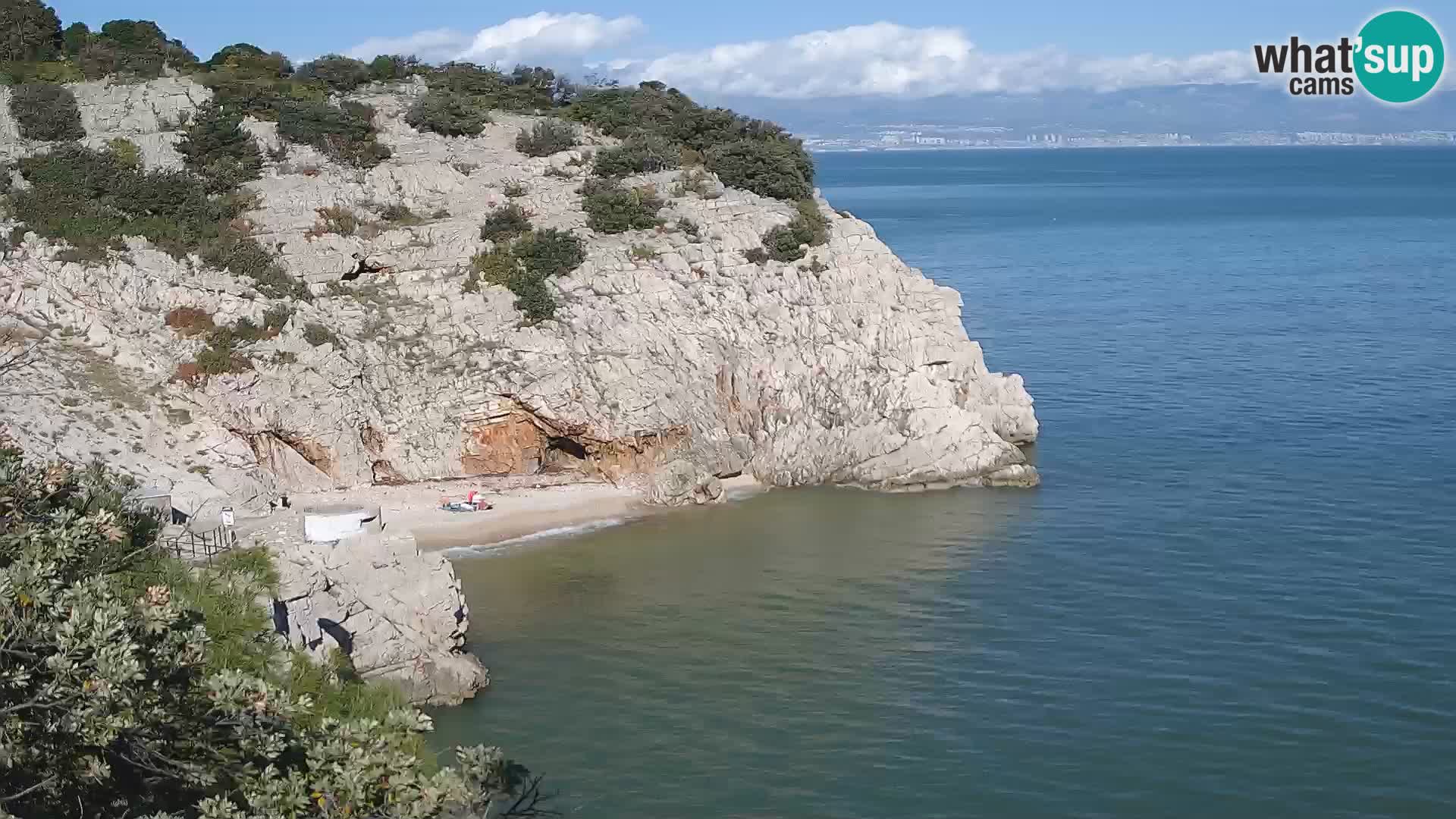 Spletna kamera Brseč plaža – Mošćenička Draga – Hrvaška