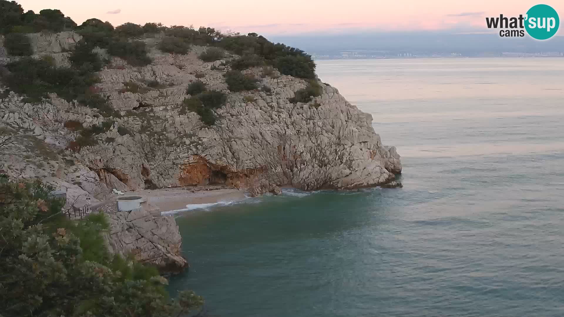 Spletna kamera Brseč plaža – Mošćenička Draga – Hrvaška