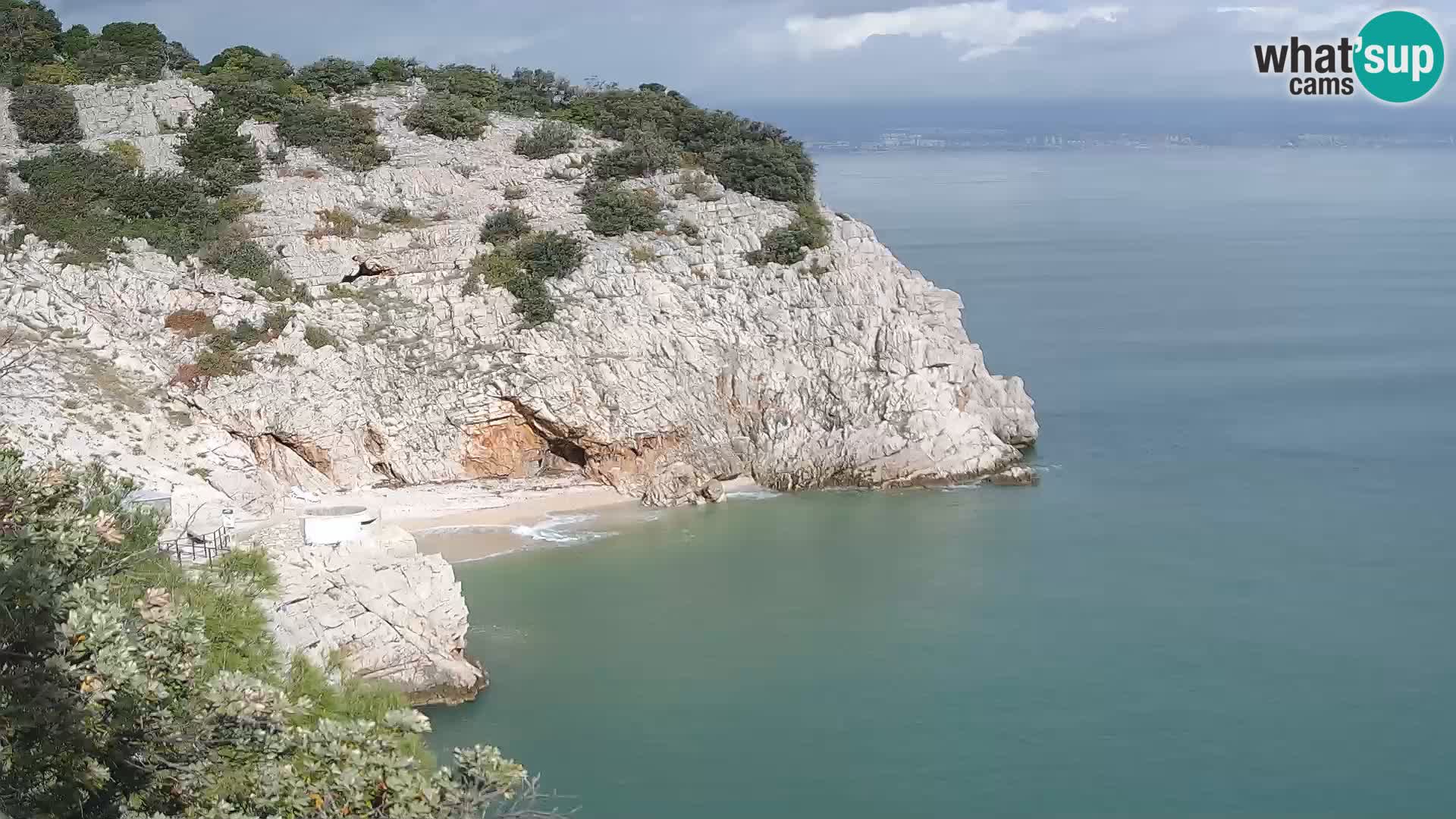 Webcam plage Brseč à Mošćenička Draga, Croatie