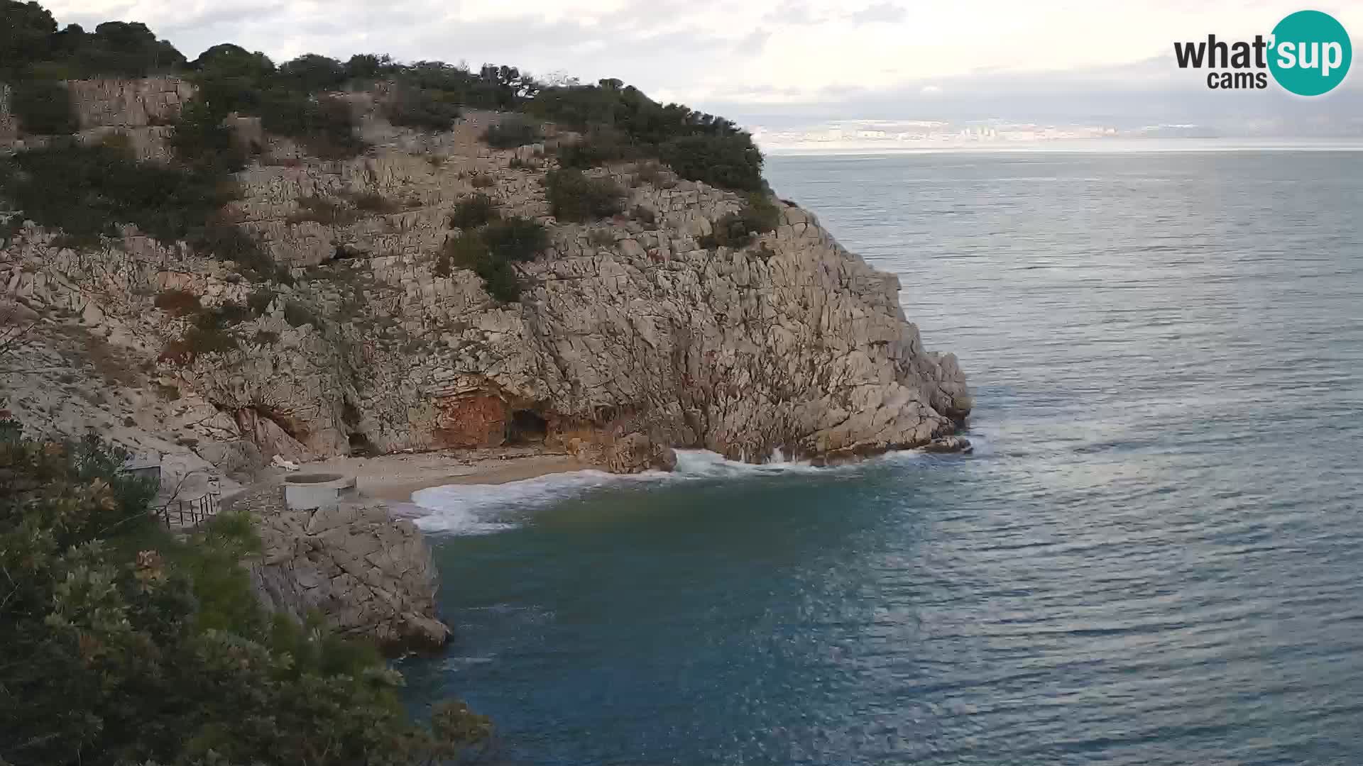 Webcam plage Brseč à Mošćenička Draga, Croatie