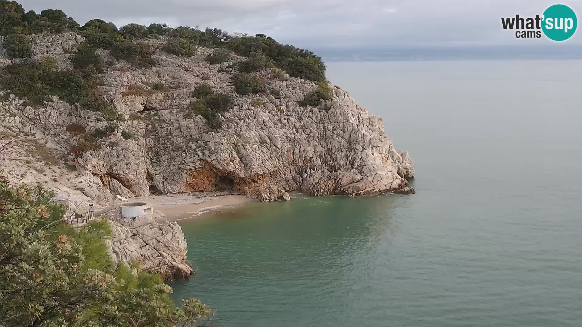 Spletna kamera Brseč plaža – Mošćenička Draga – Hrvaška