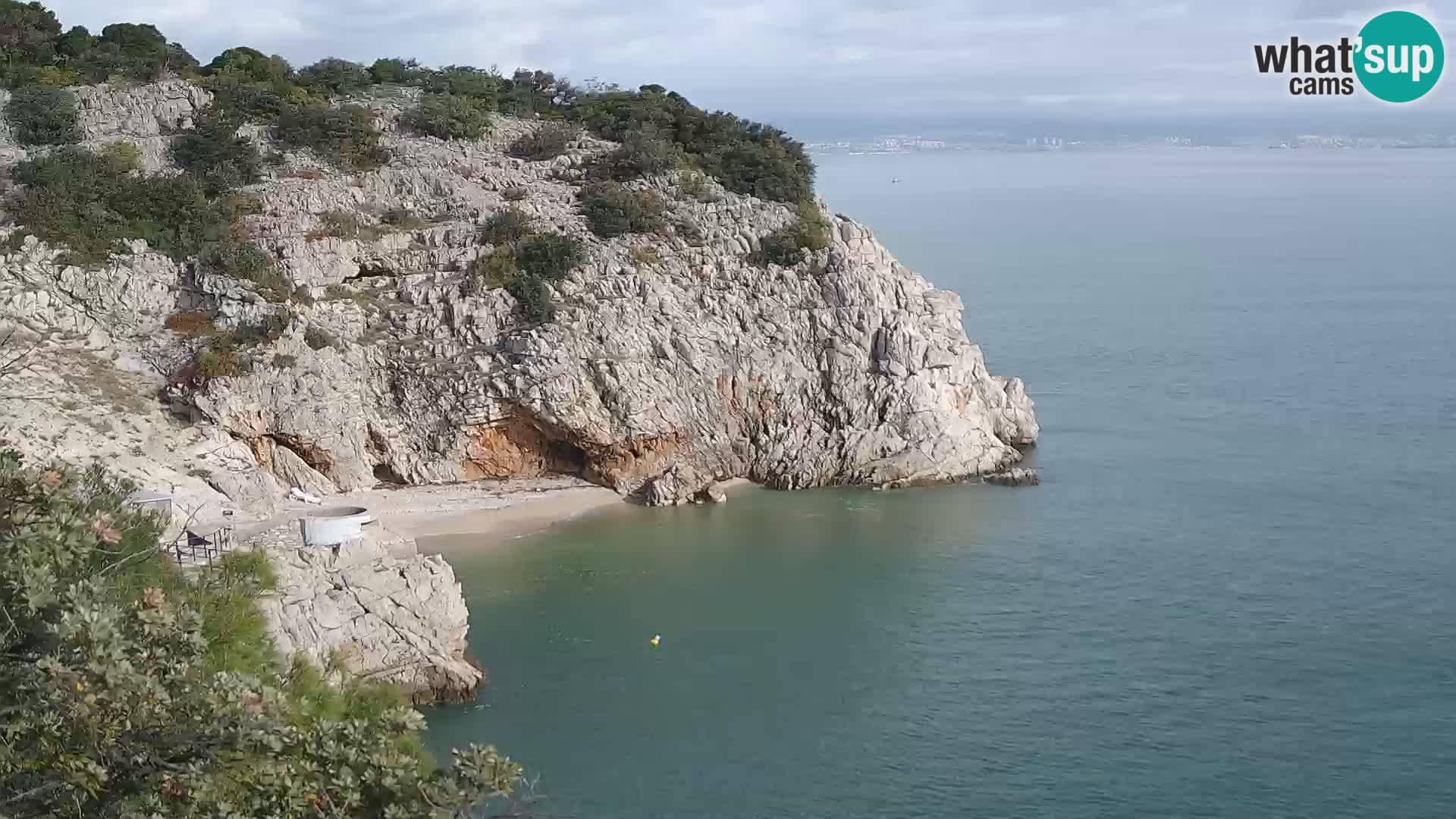 Spletna kamera Brseč plaža – Mošćenička Draga – Hrvaška