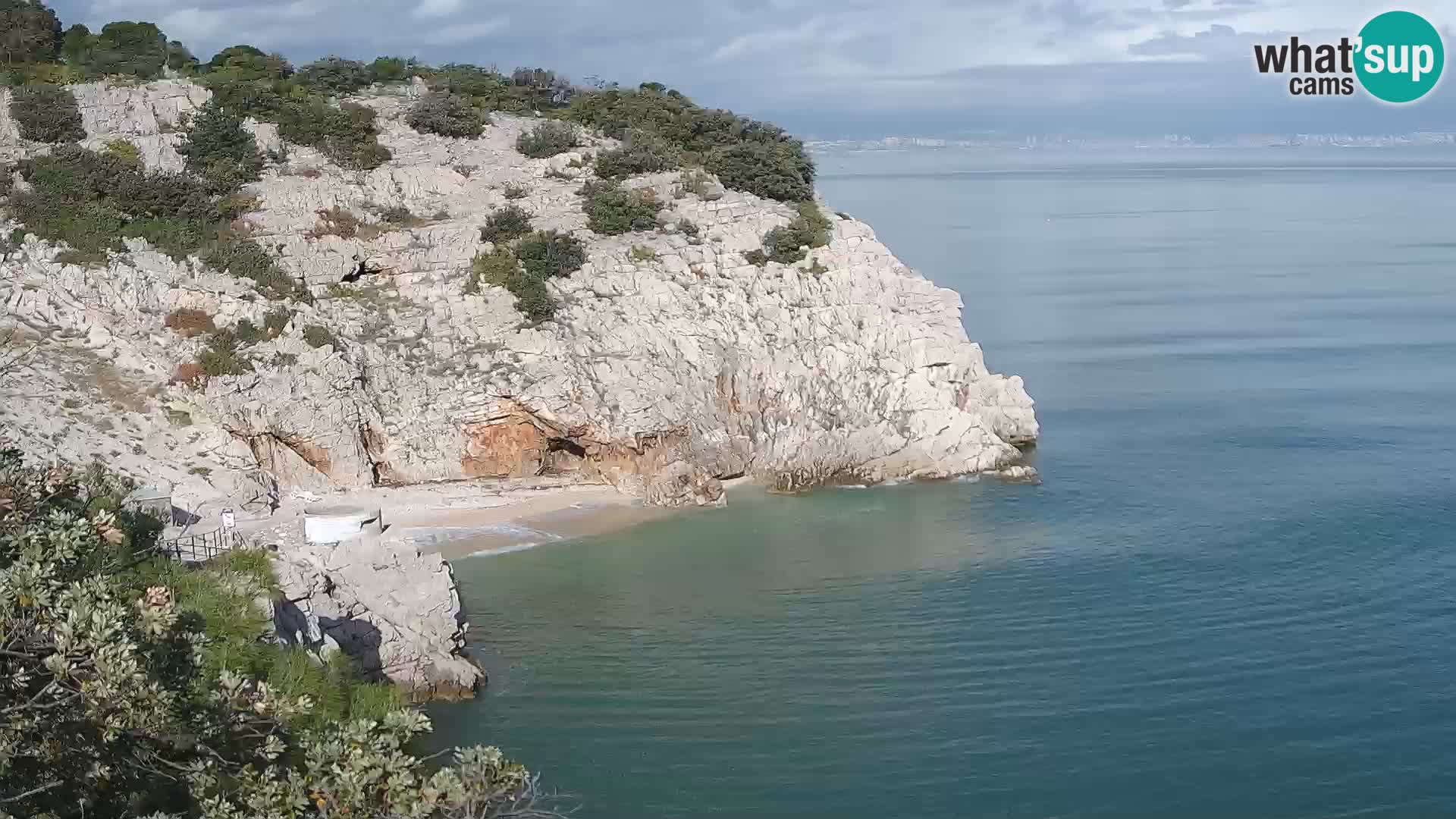 Spletna kamera Brseč plaža – Mošćenička Draga – Hrvaška