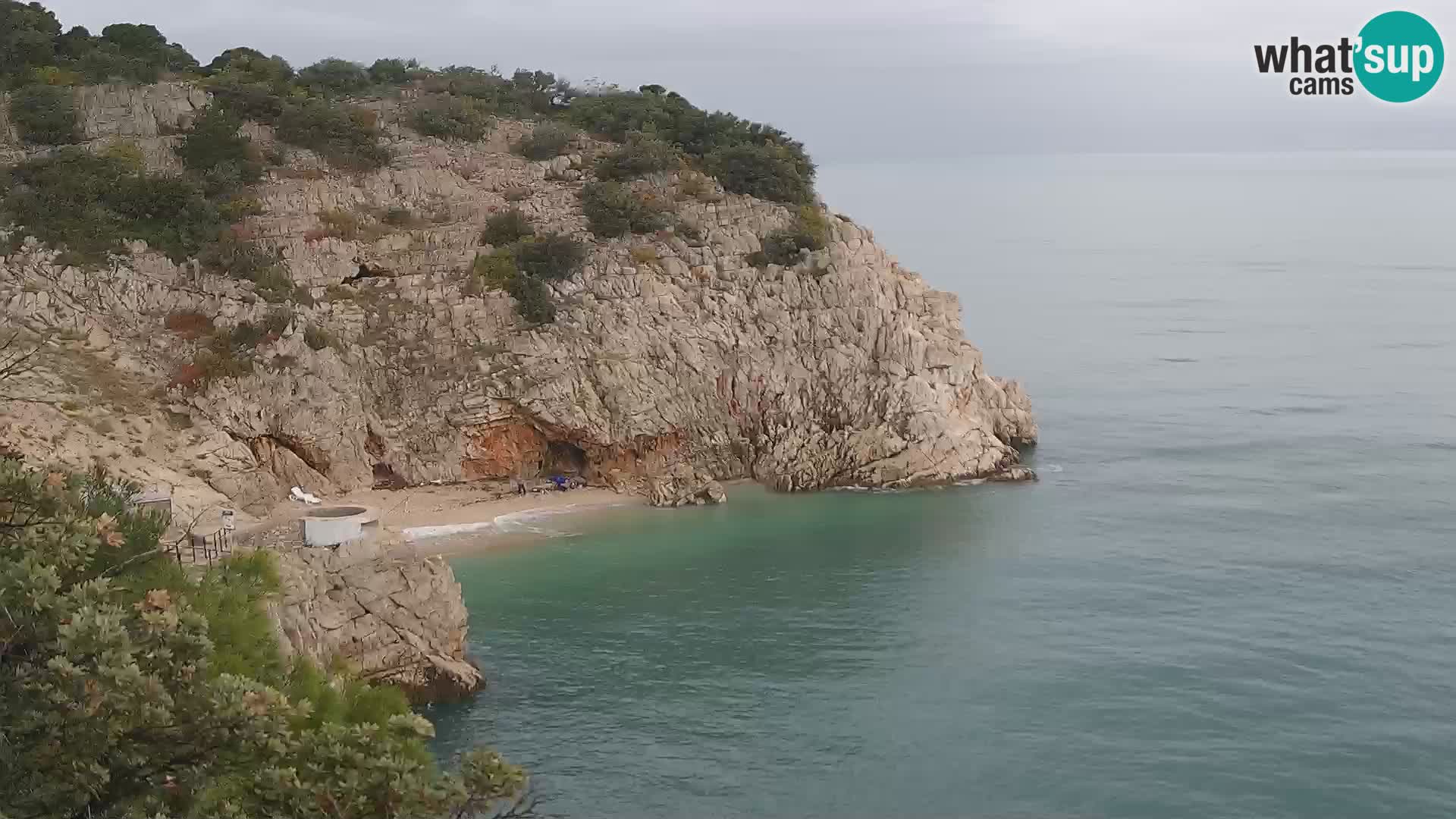 Cámara web de la playa de Brseč en Mošćenička Draga, Croacia