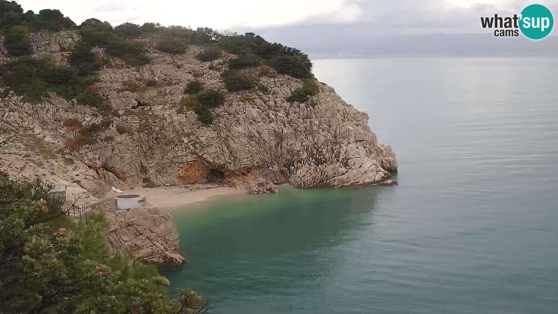 Cámara web de la playa de Brseč en Mošćenička Draga, Croacia